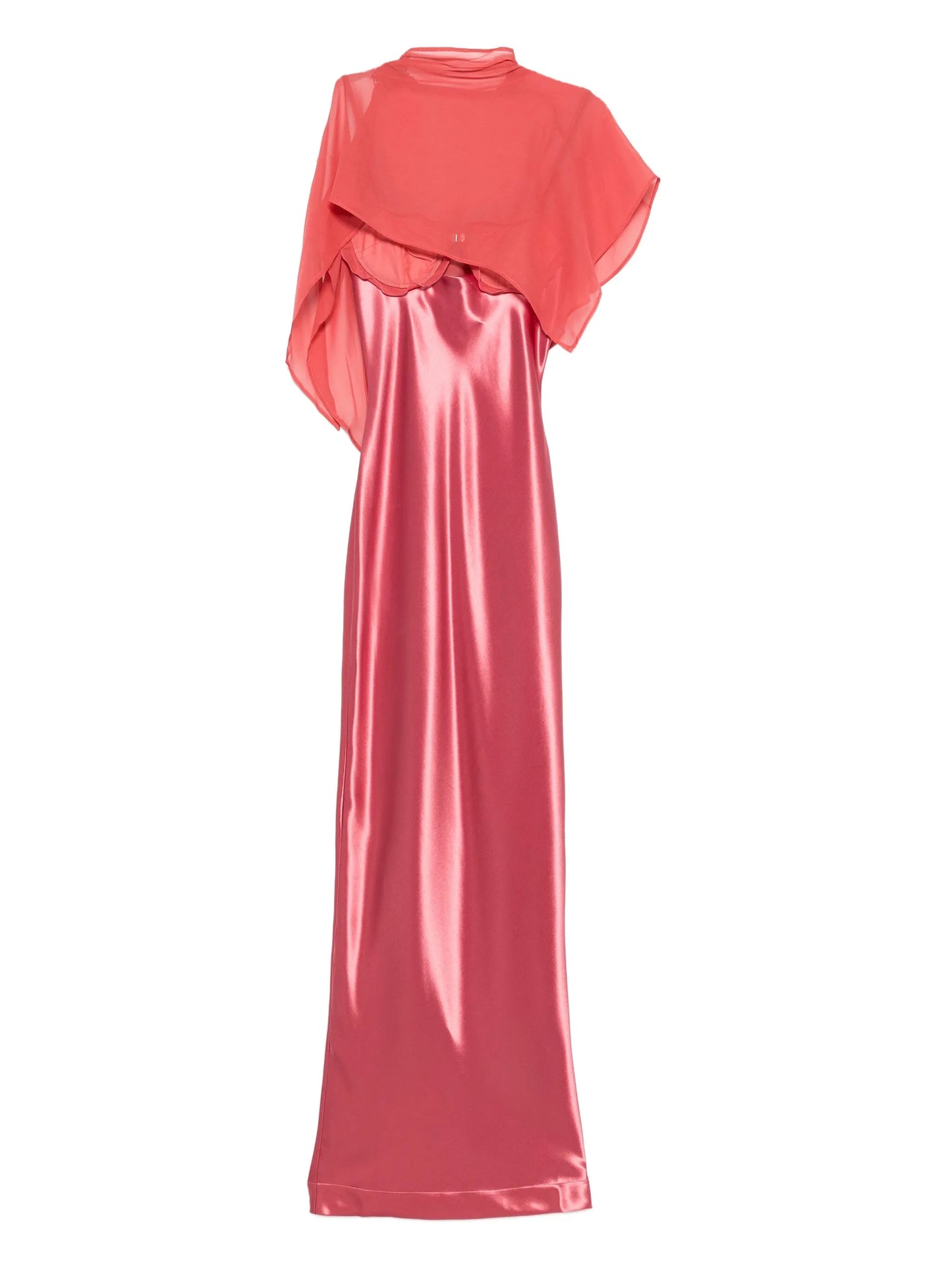 Suki satin cape dress