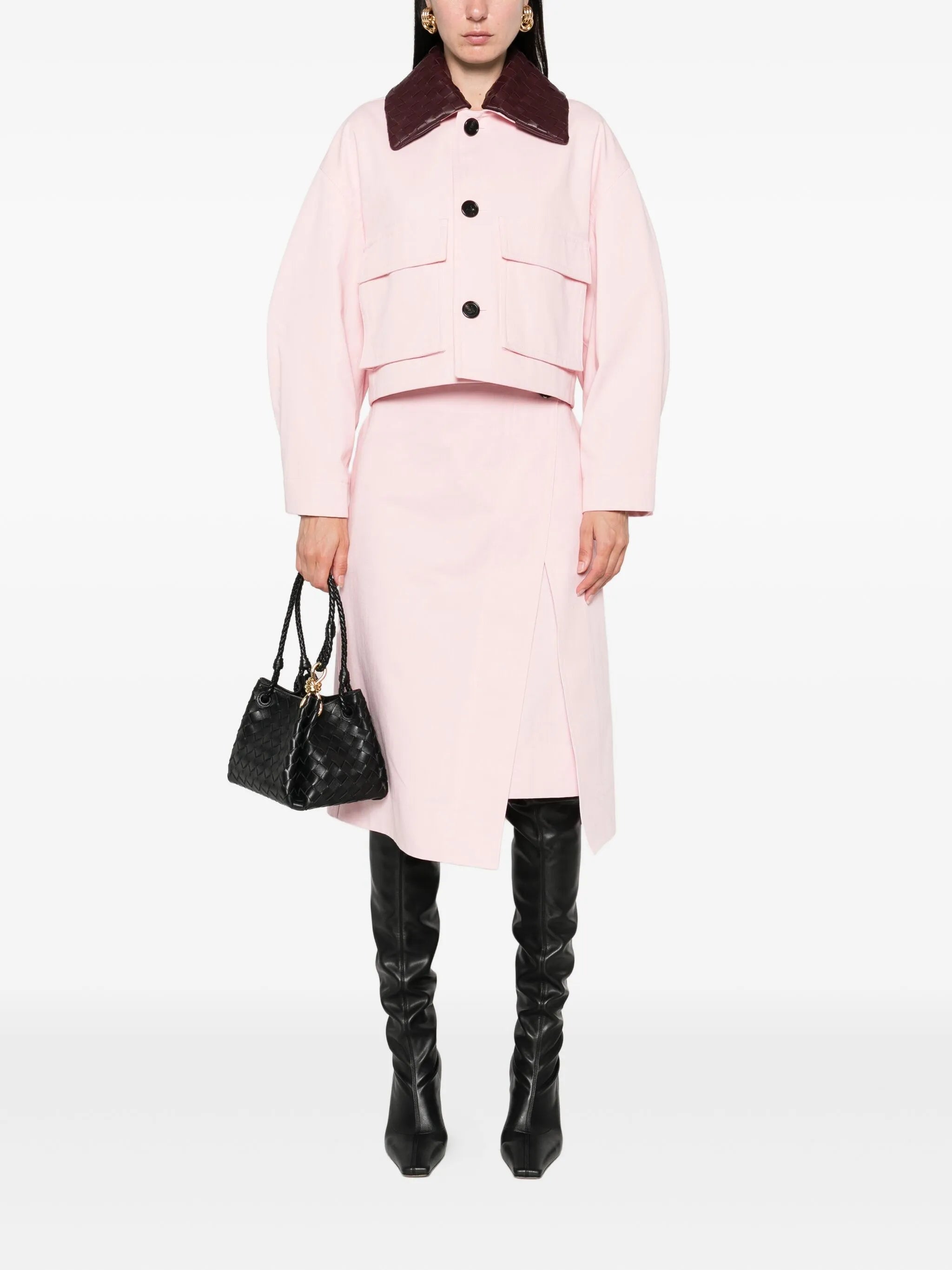 cotton high-rise skirt