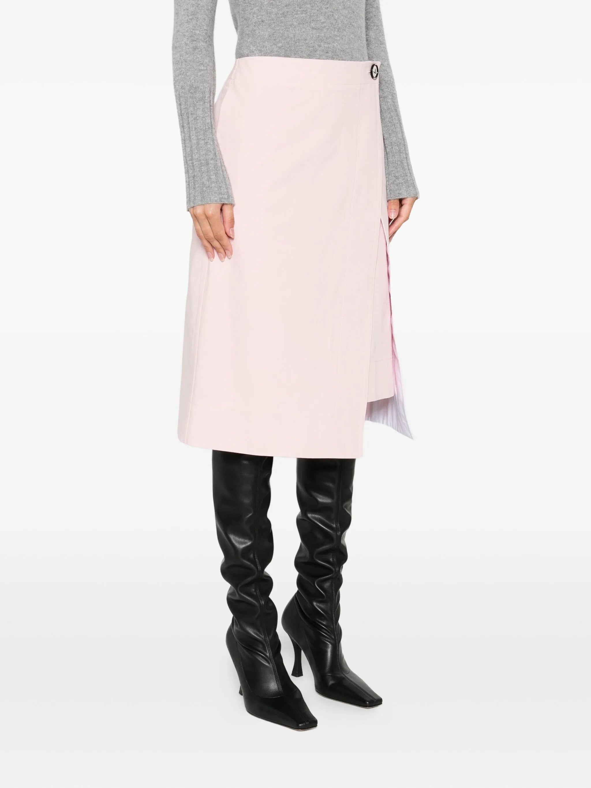 cotton high-rise skirt