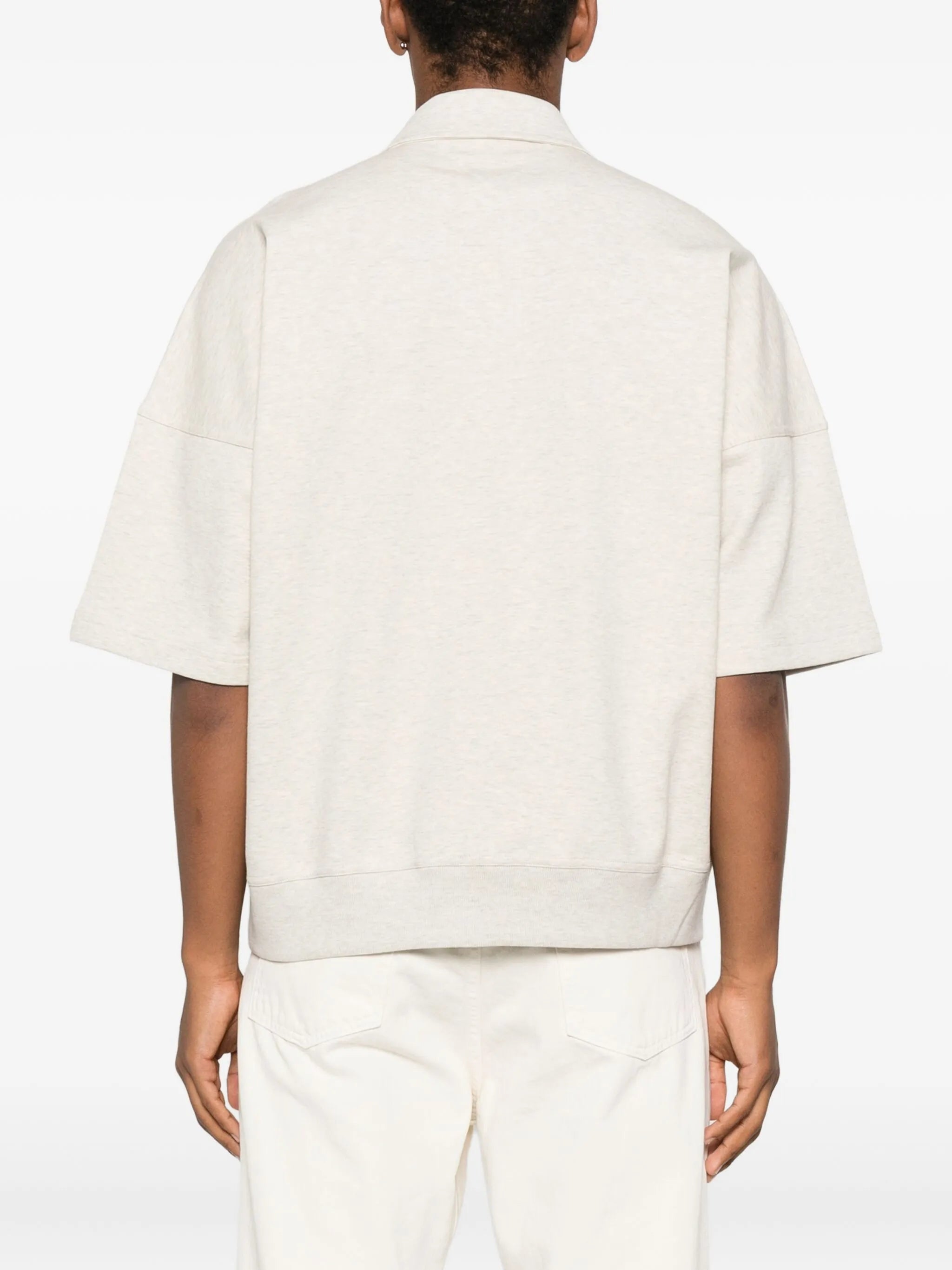 mélange-effect polo shirt