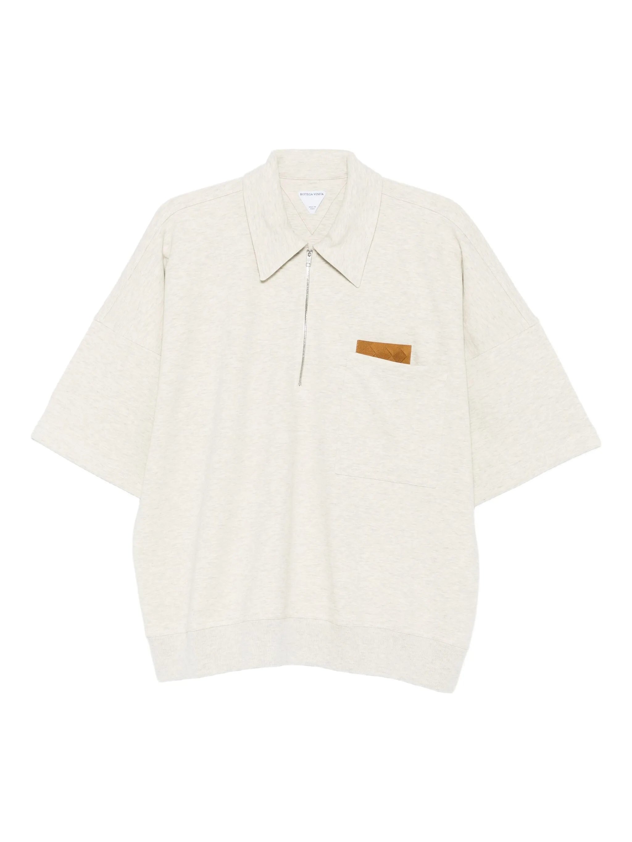 mélange-effect polo shirt