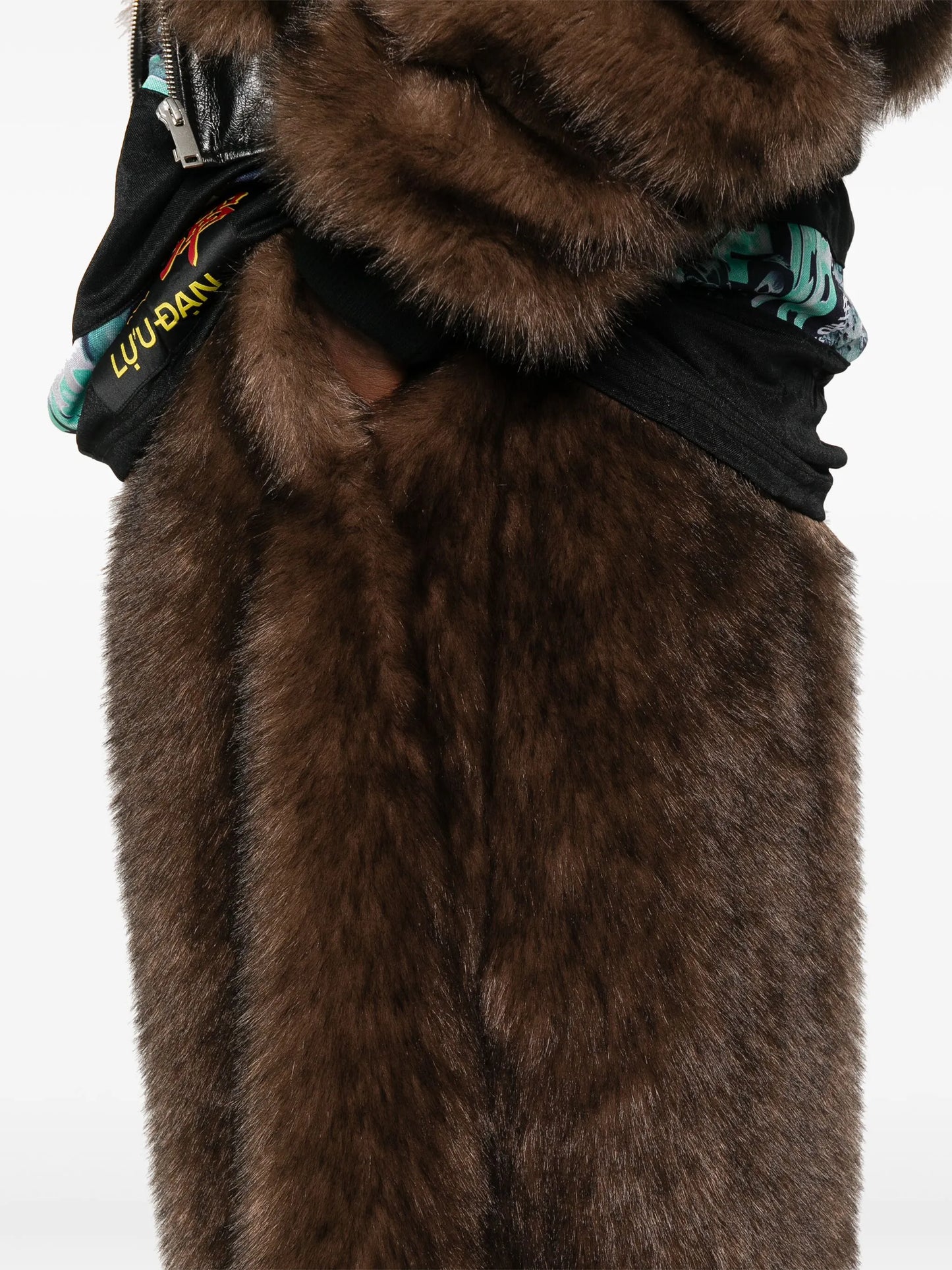 Bontan faux-fur drawstring trousers