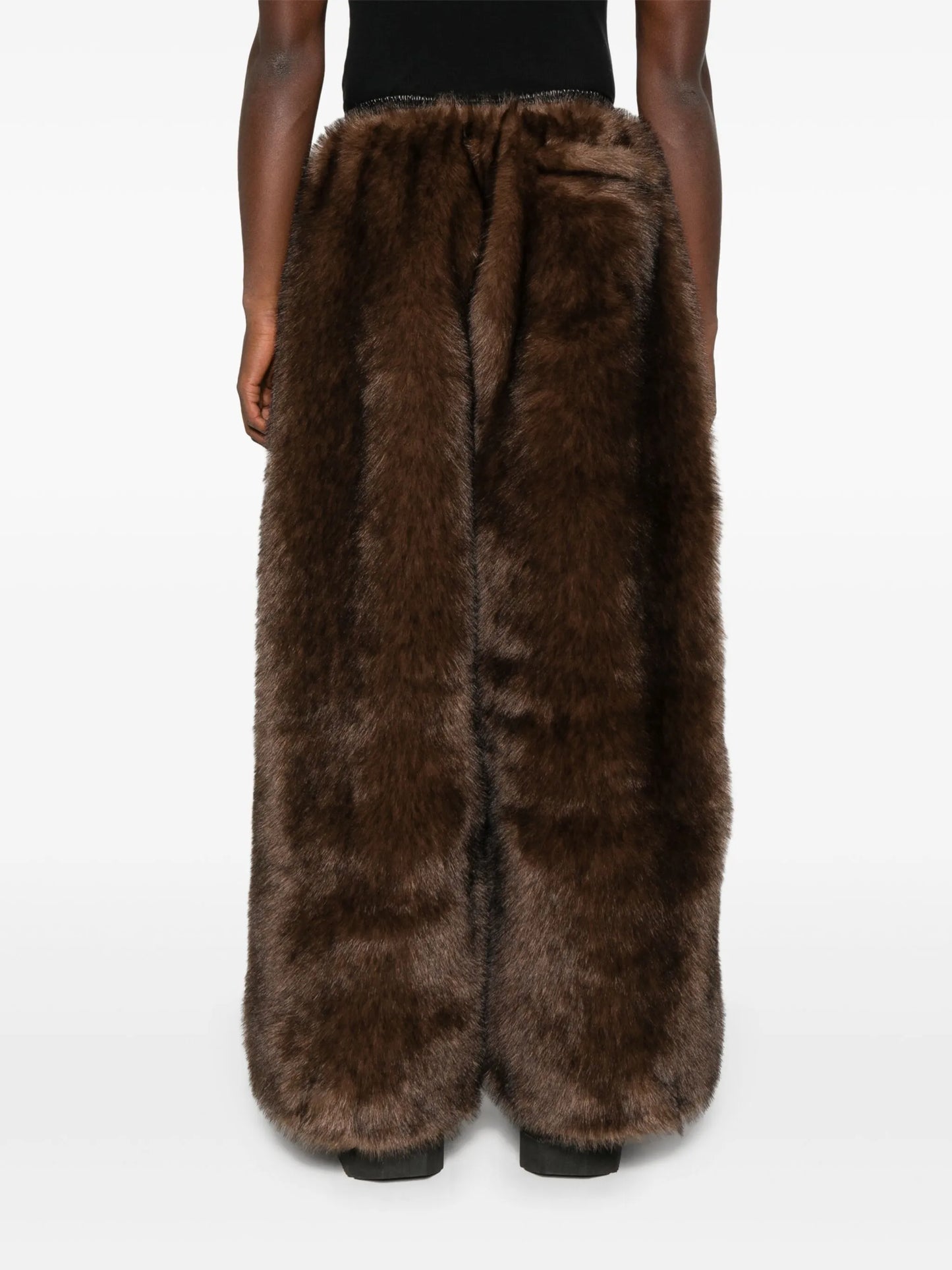 Bontan faux-fur drawstring trousers