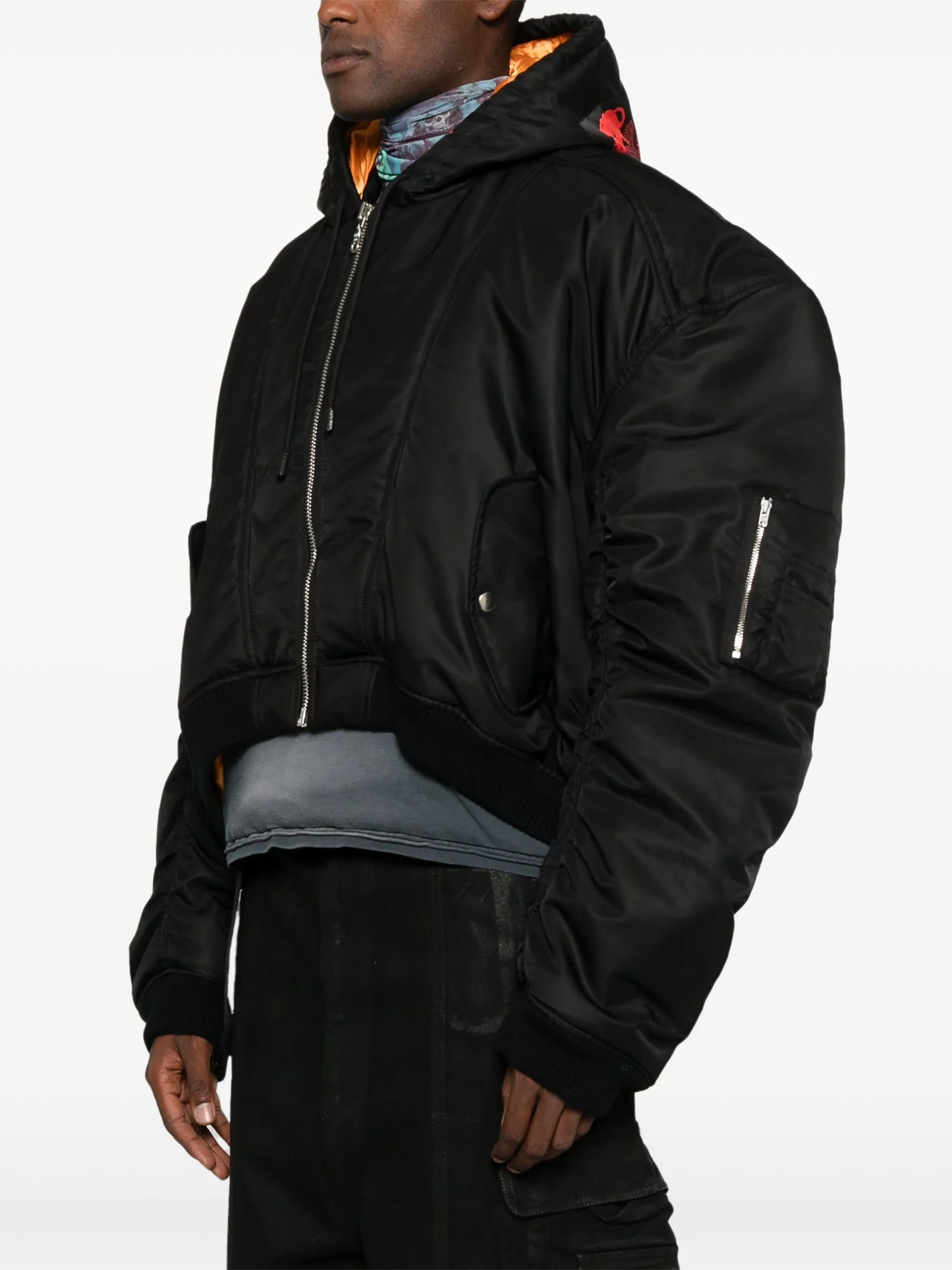hooded bomber jacket