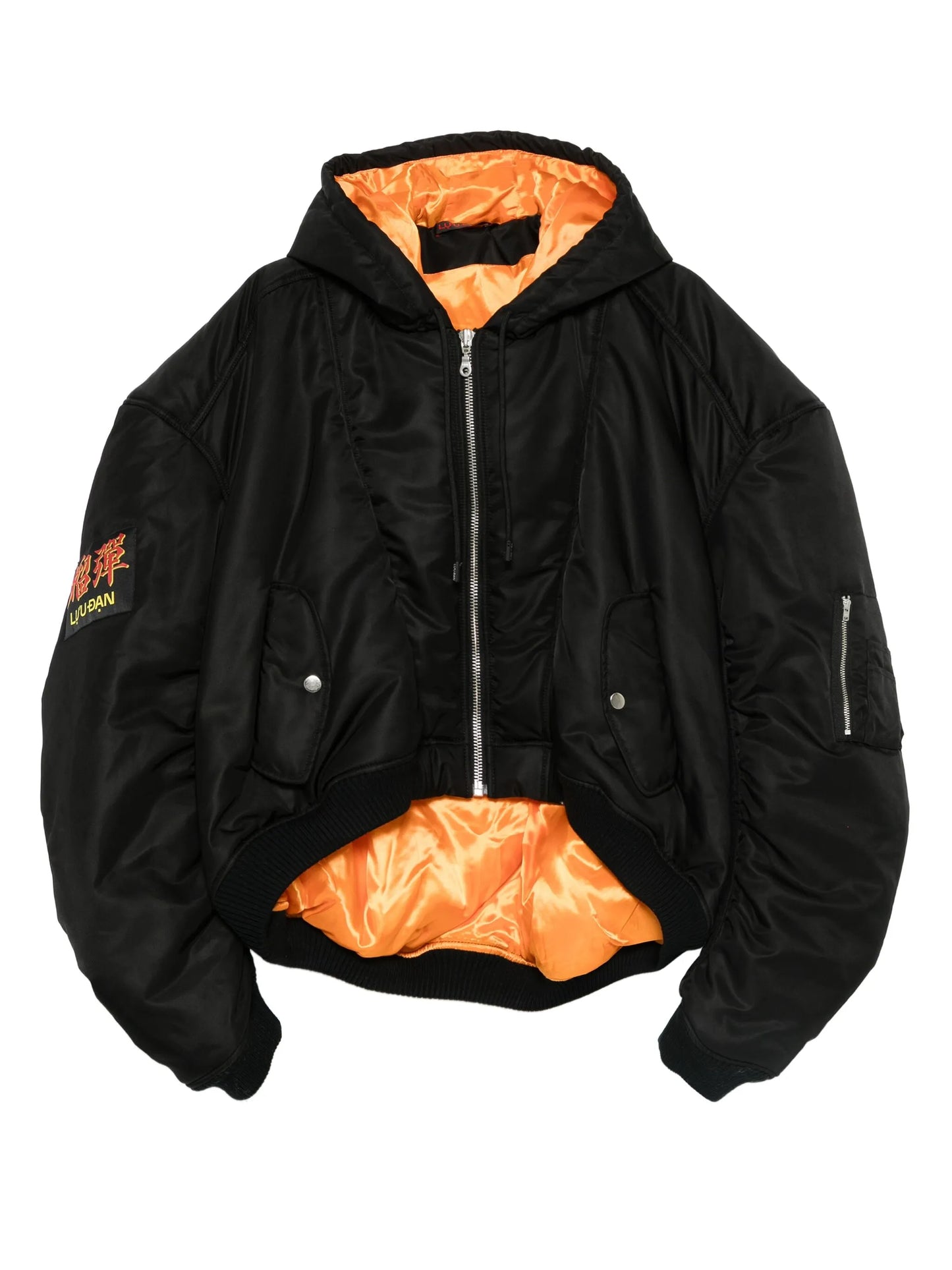 hooded bomber jacket