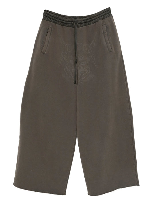 Bontan raw-cut fleece track pants