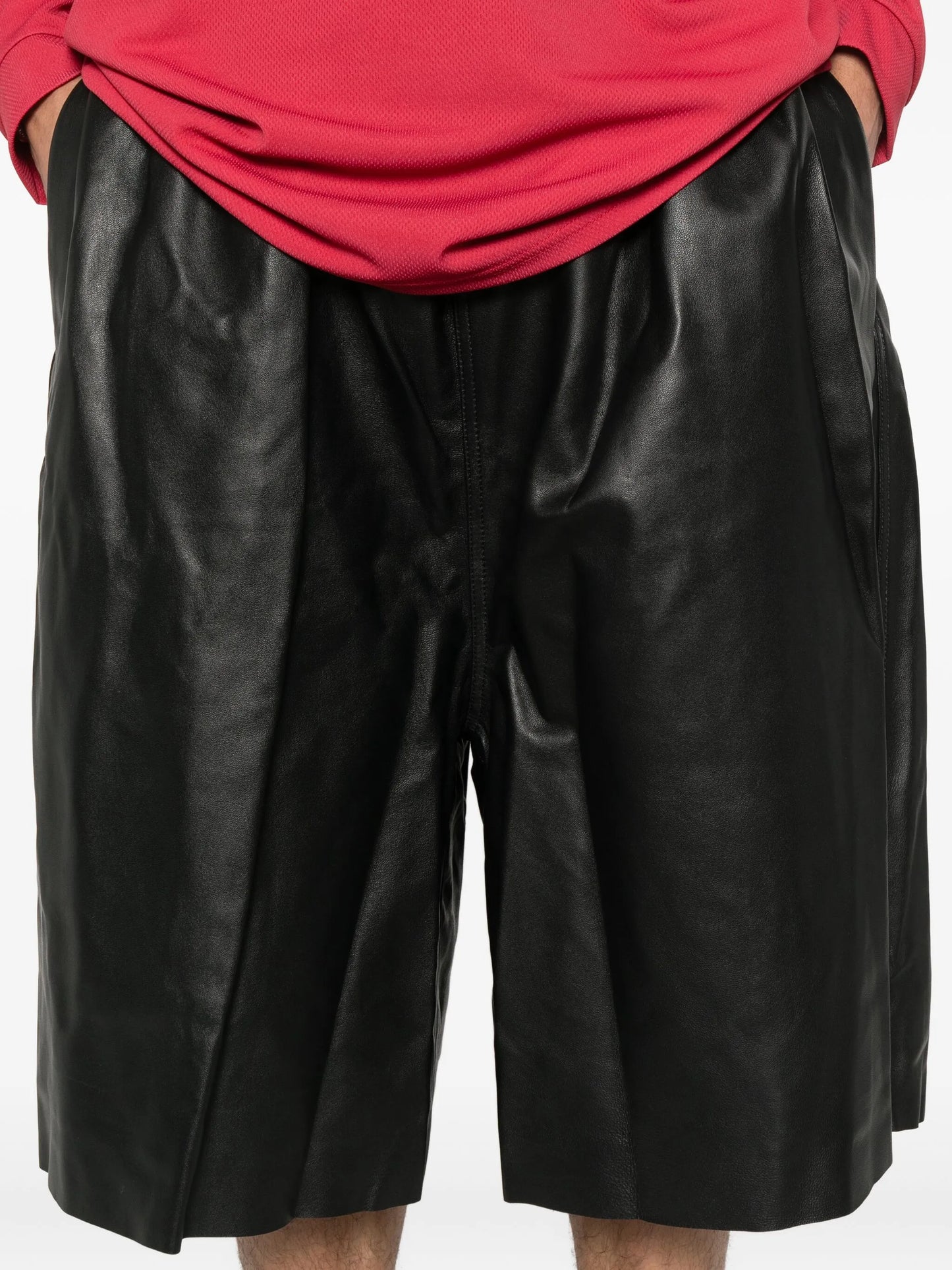 leather shorts