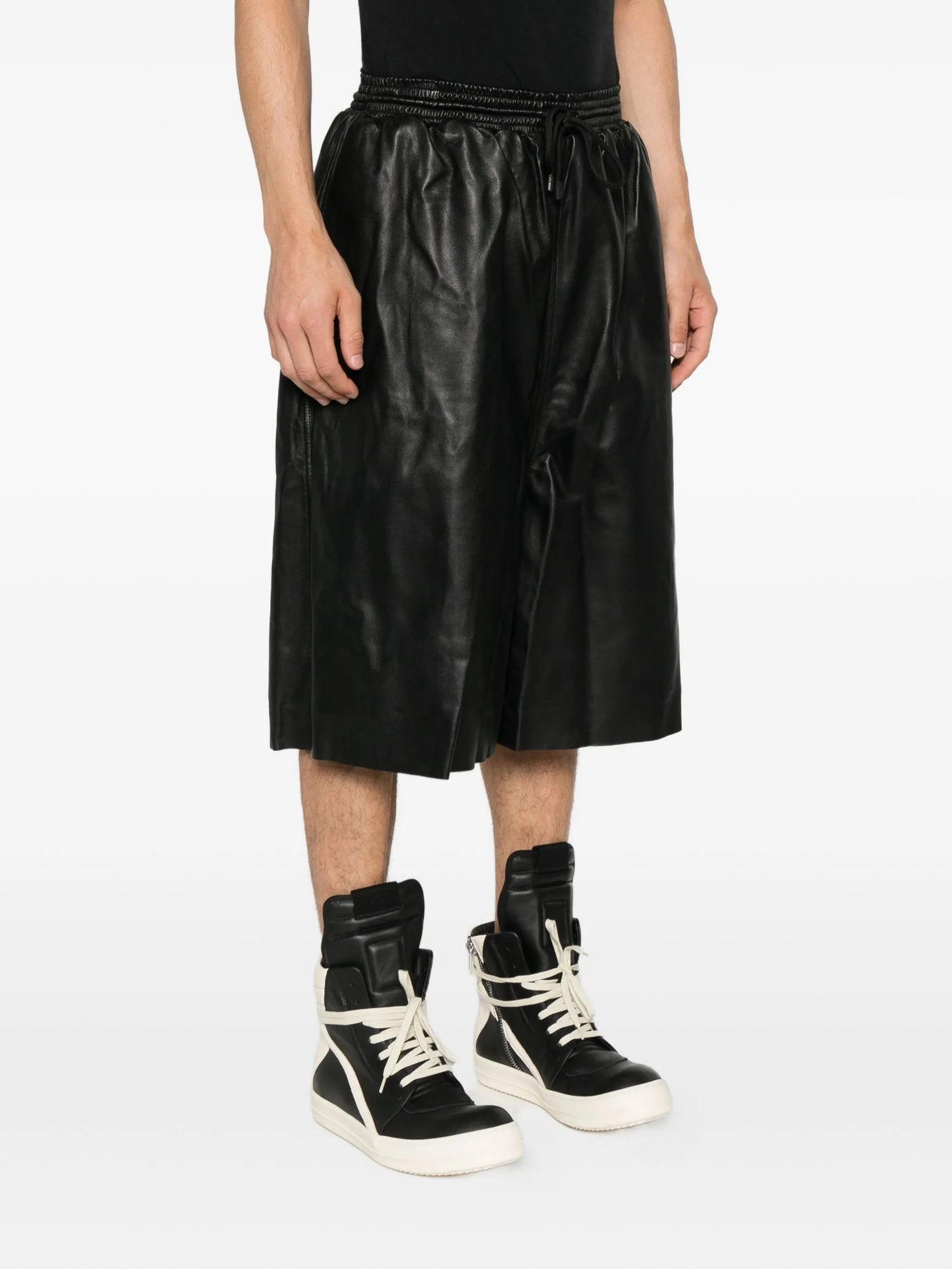 leather shorts