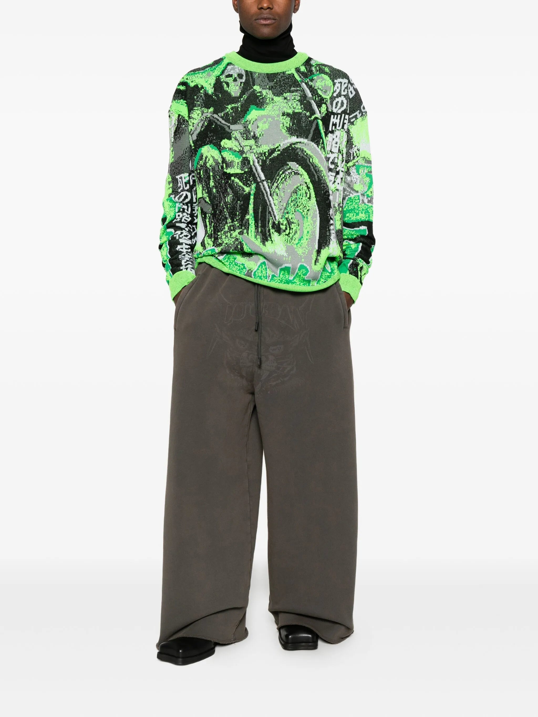 Grim Reaper jacquard sweater