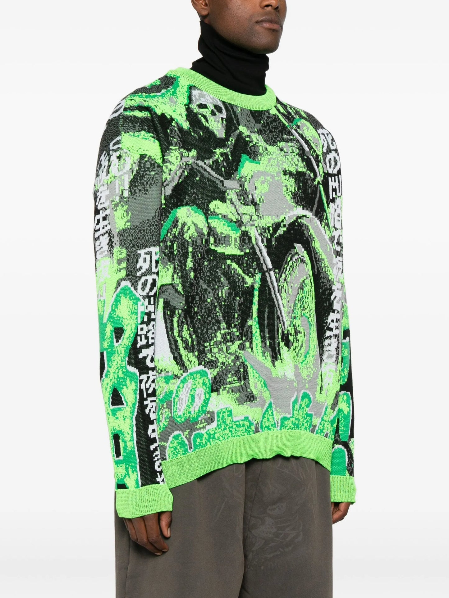 Grim Reaper jacquard sweater