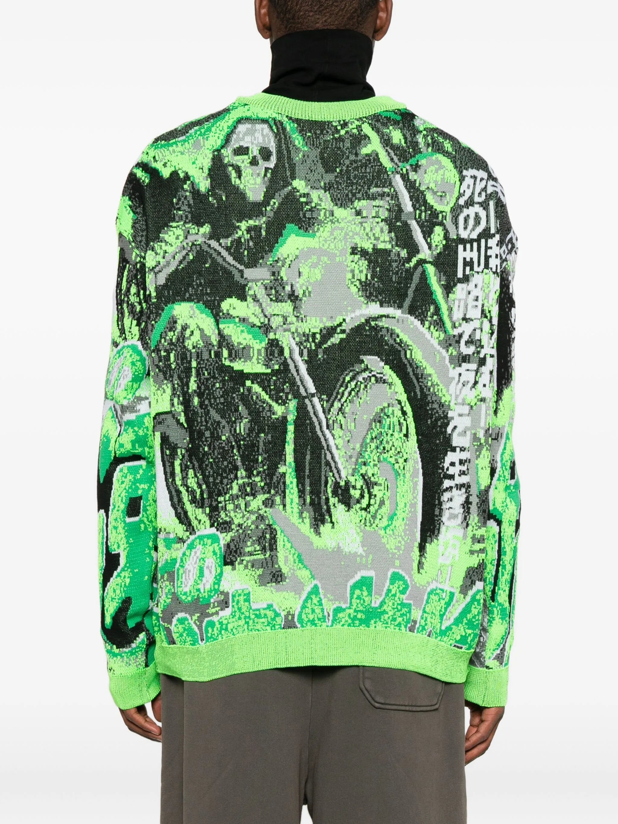 Grim Reaper jacquard sweater