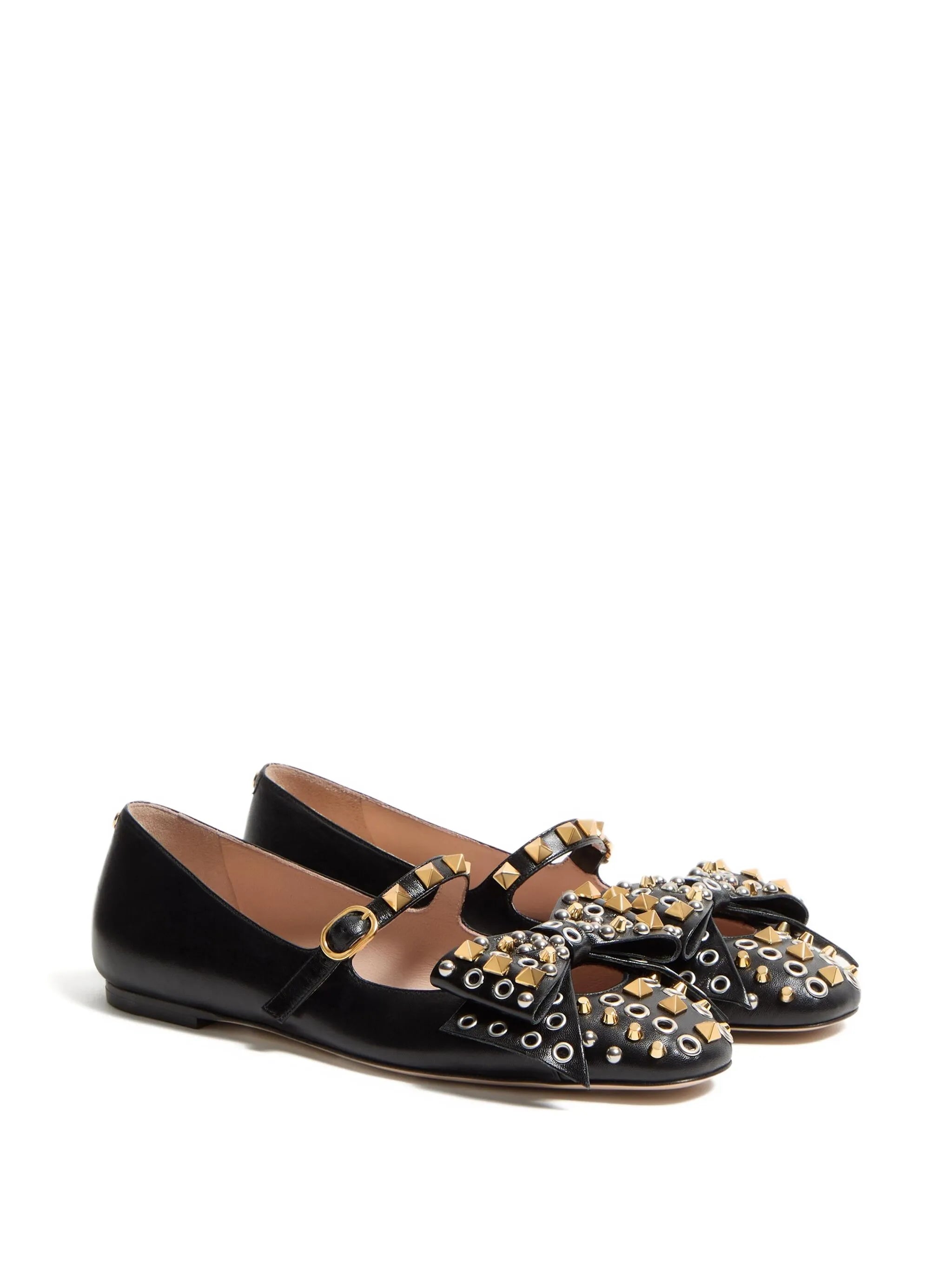 Bowow studded ballerina shoes