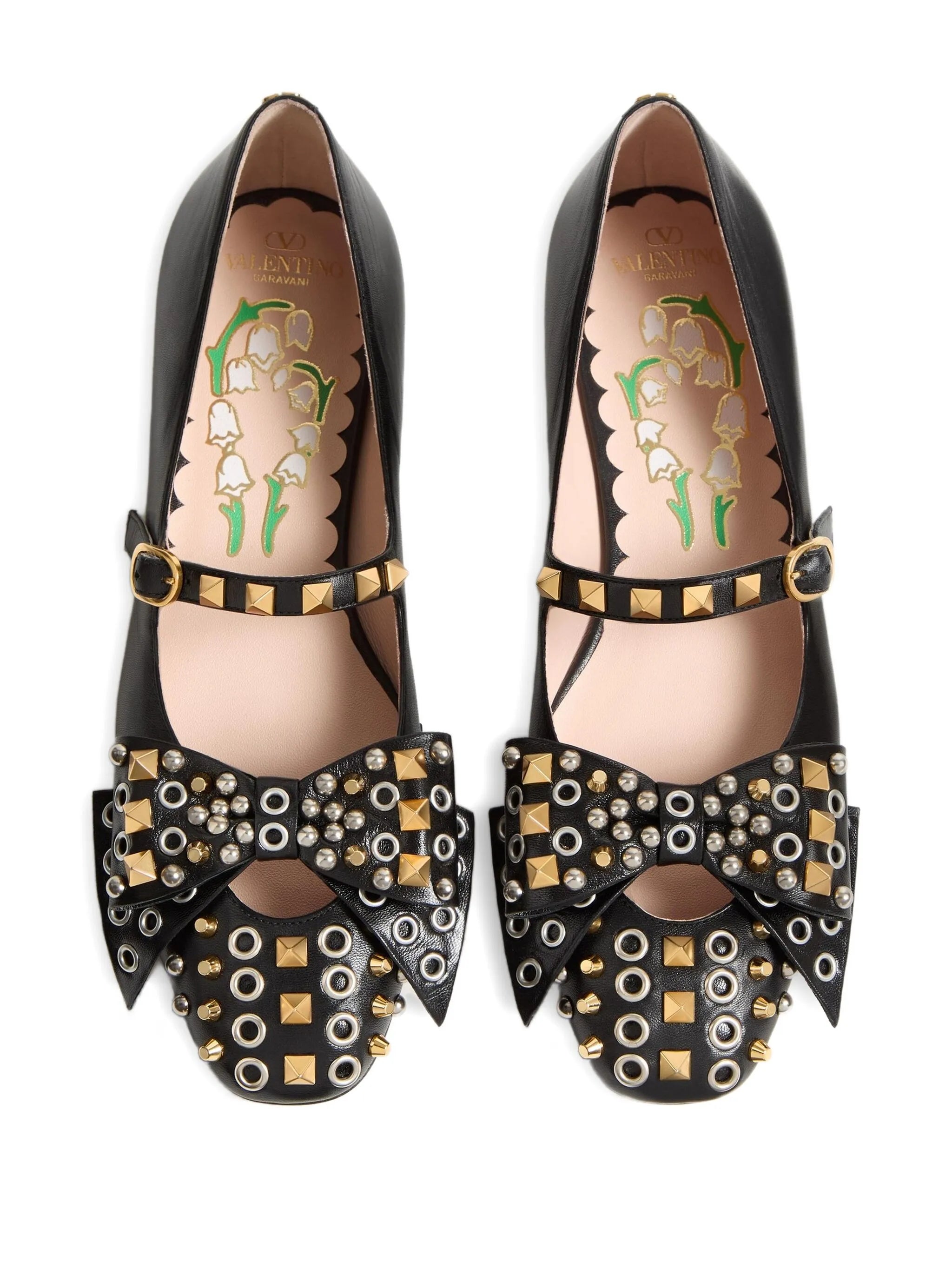 Bowow studded ballerina shoes
