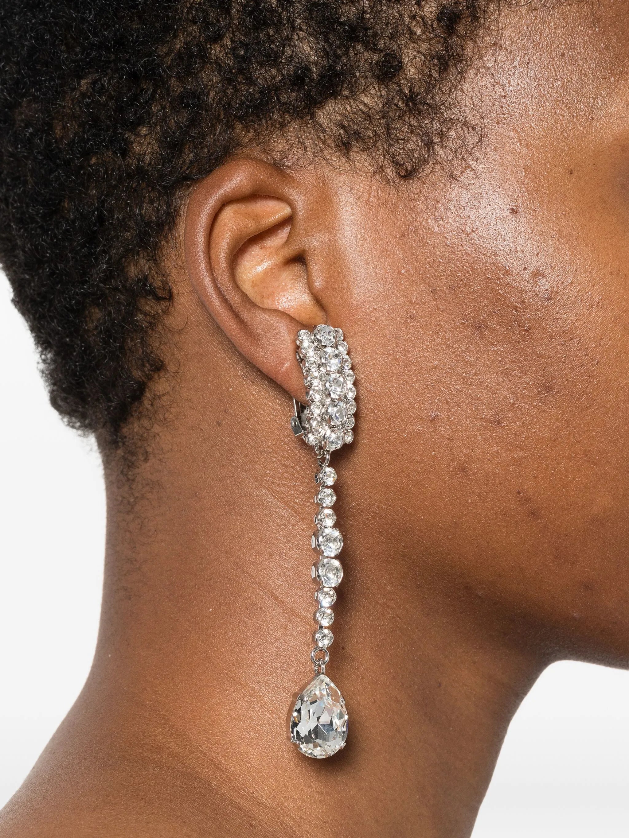 crystal-embellished drop earring