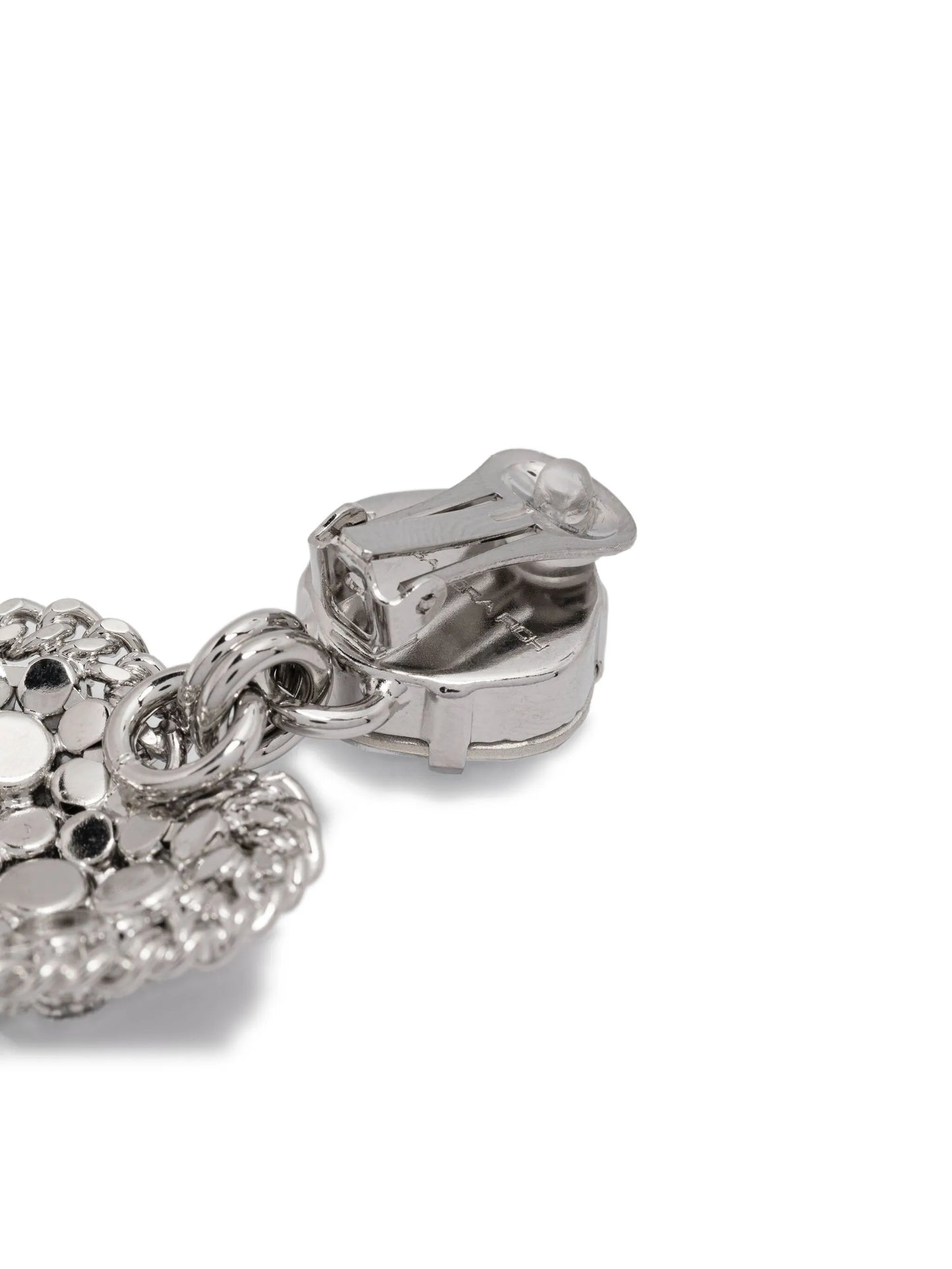 crystal-embellished heart-shape earrings