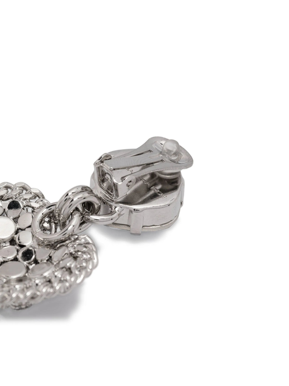 crystal-embellished heart-shape earrings