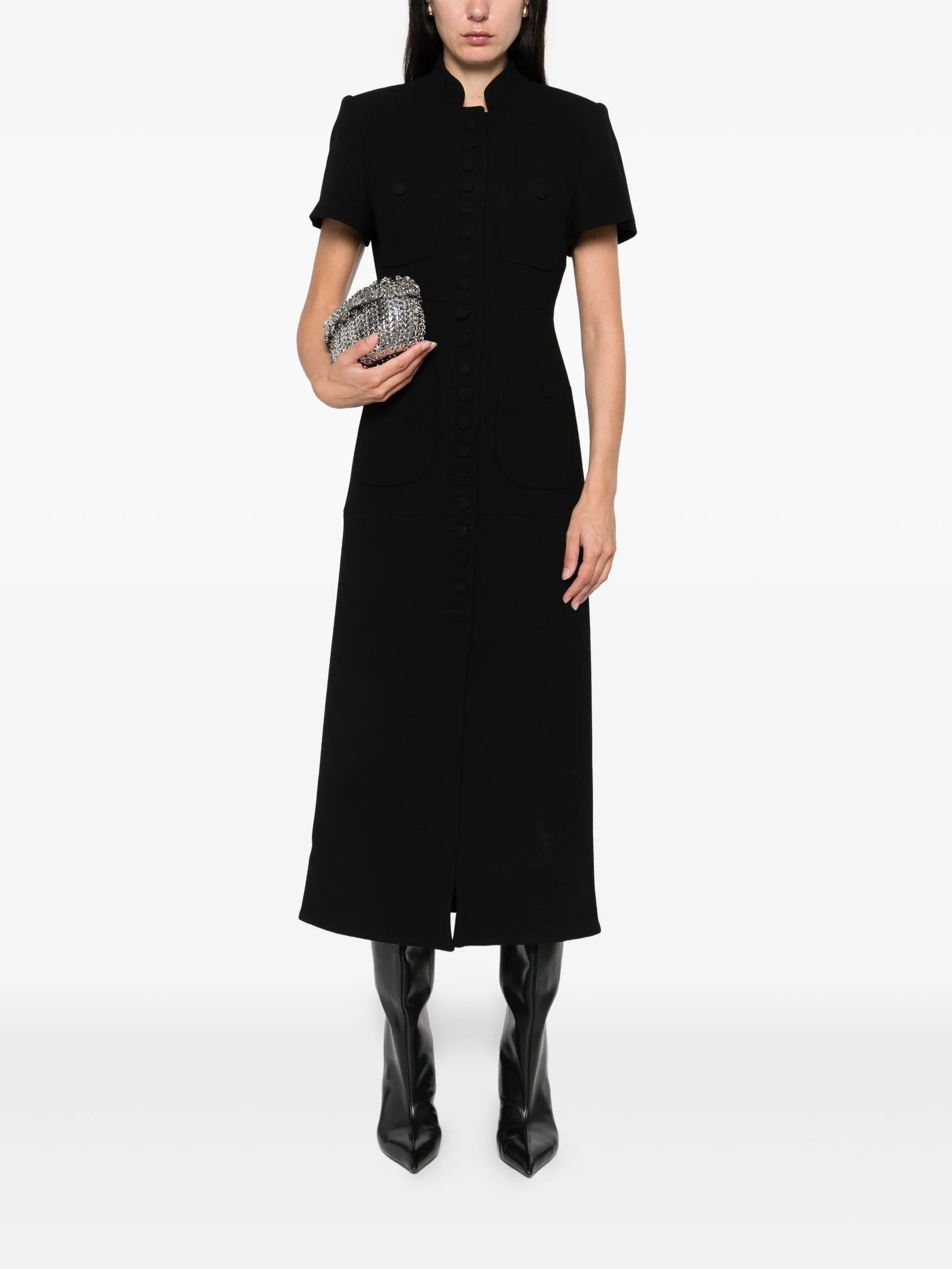 short sleeve midi dress