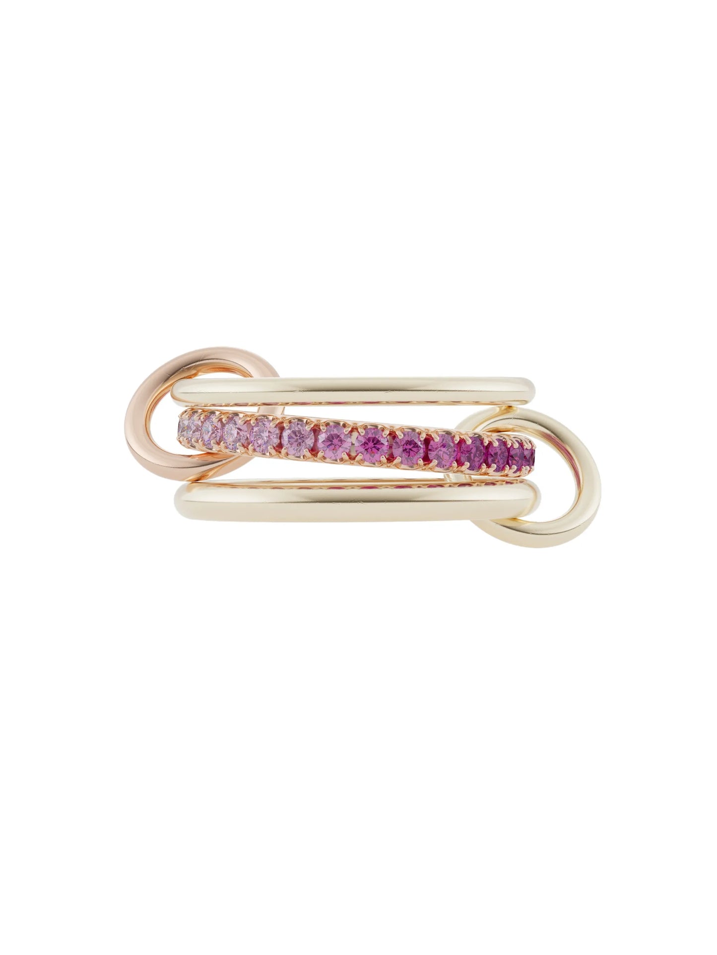 18CT yellow gold Petunia sapphire ring