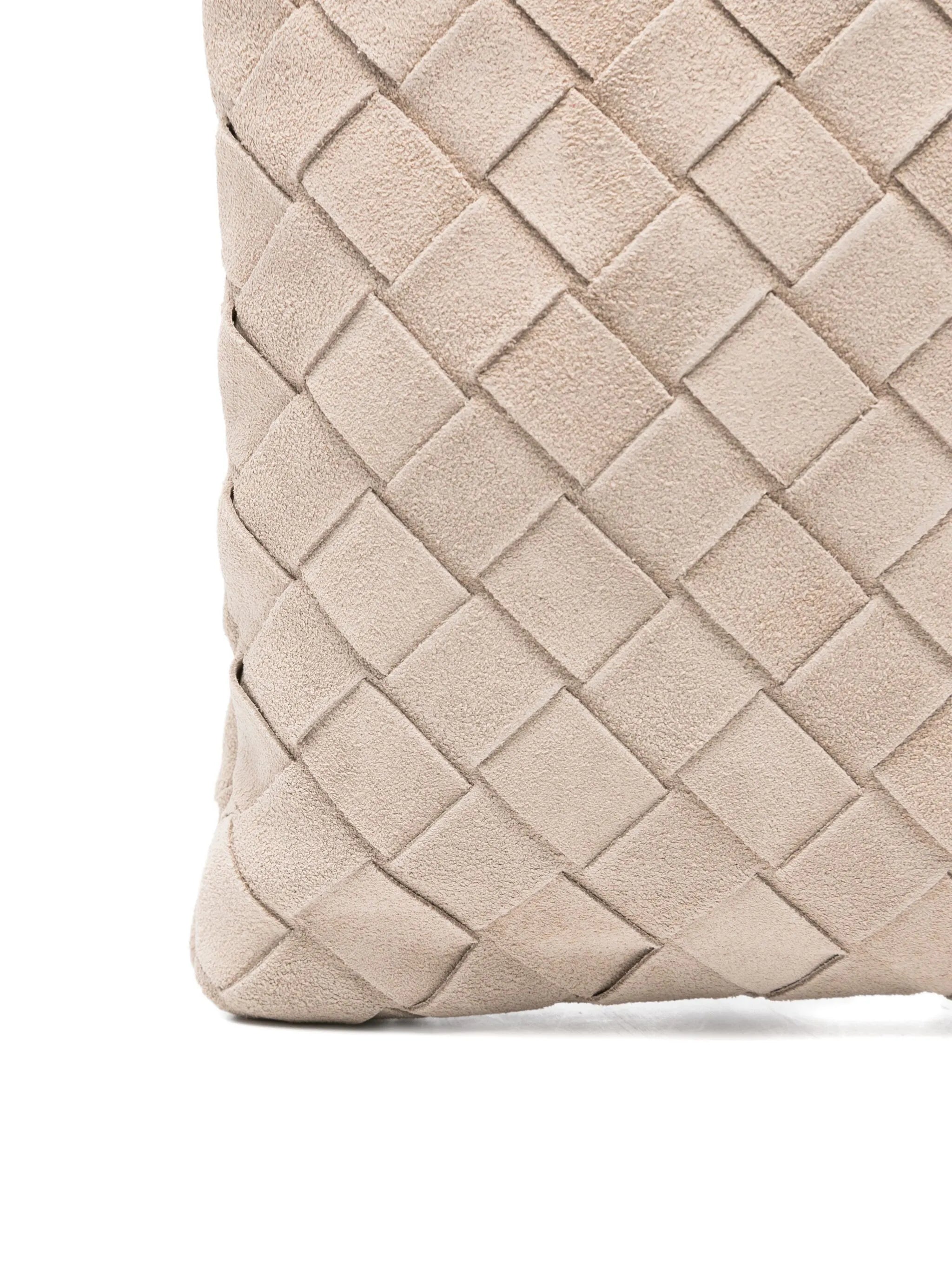 mini Intrecciato suede clutch