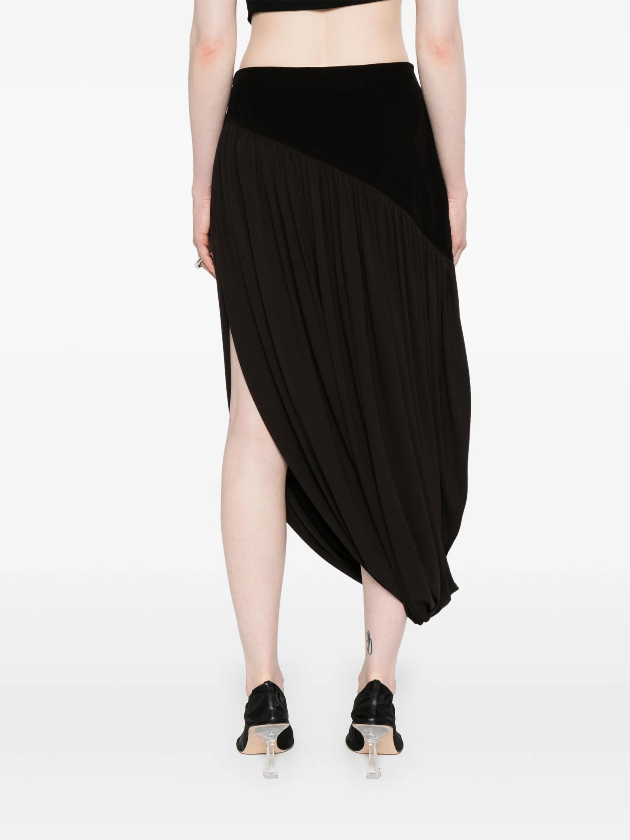satin midi skirt
