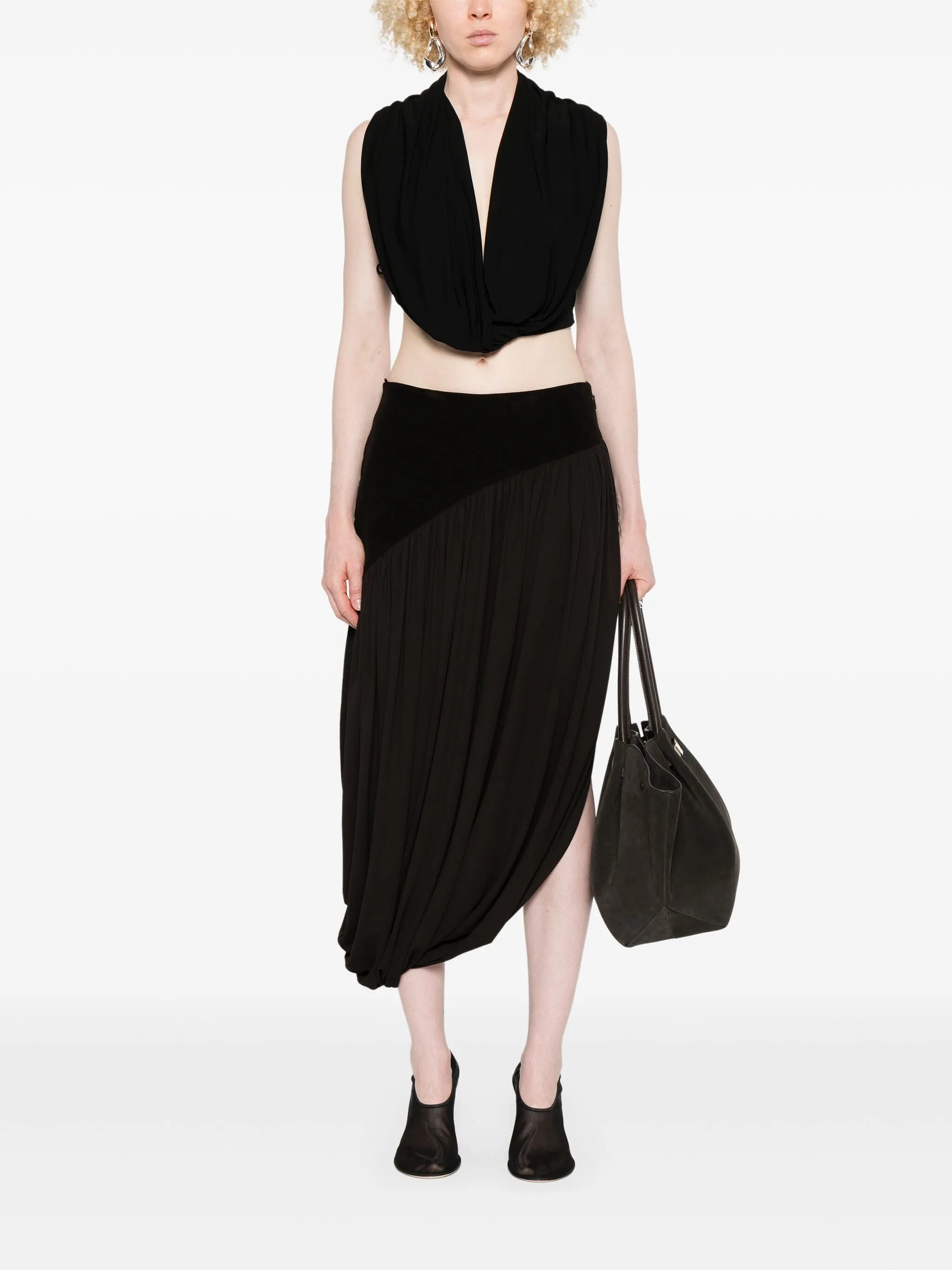 satin midi skirt