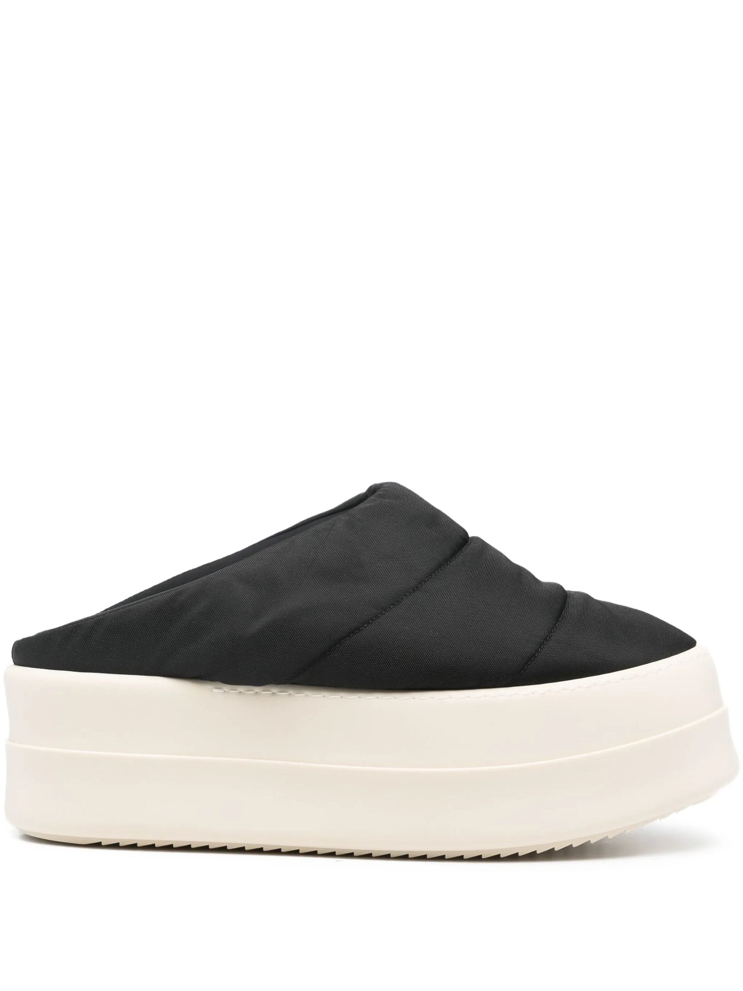 quilted platform slippers