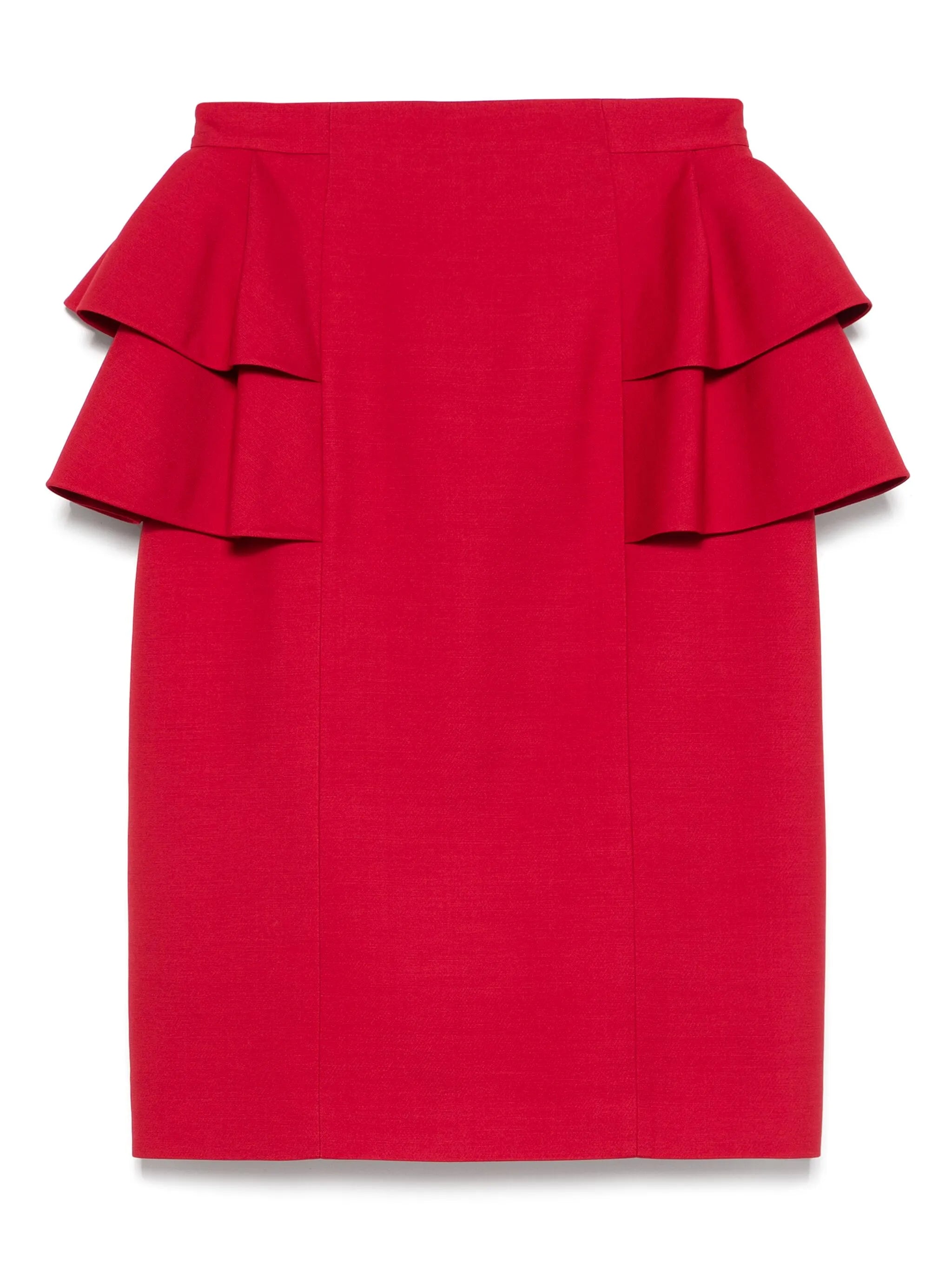 virgin wool-silk skirt