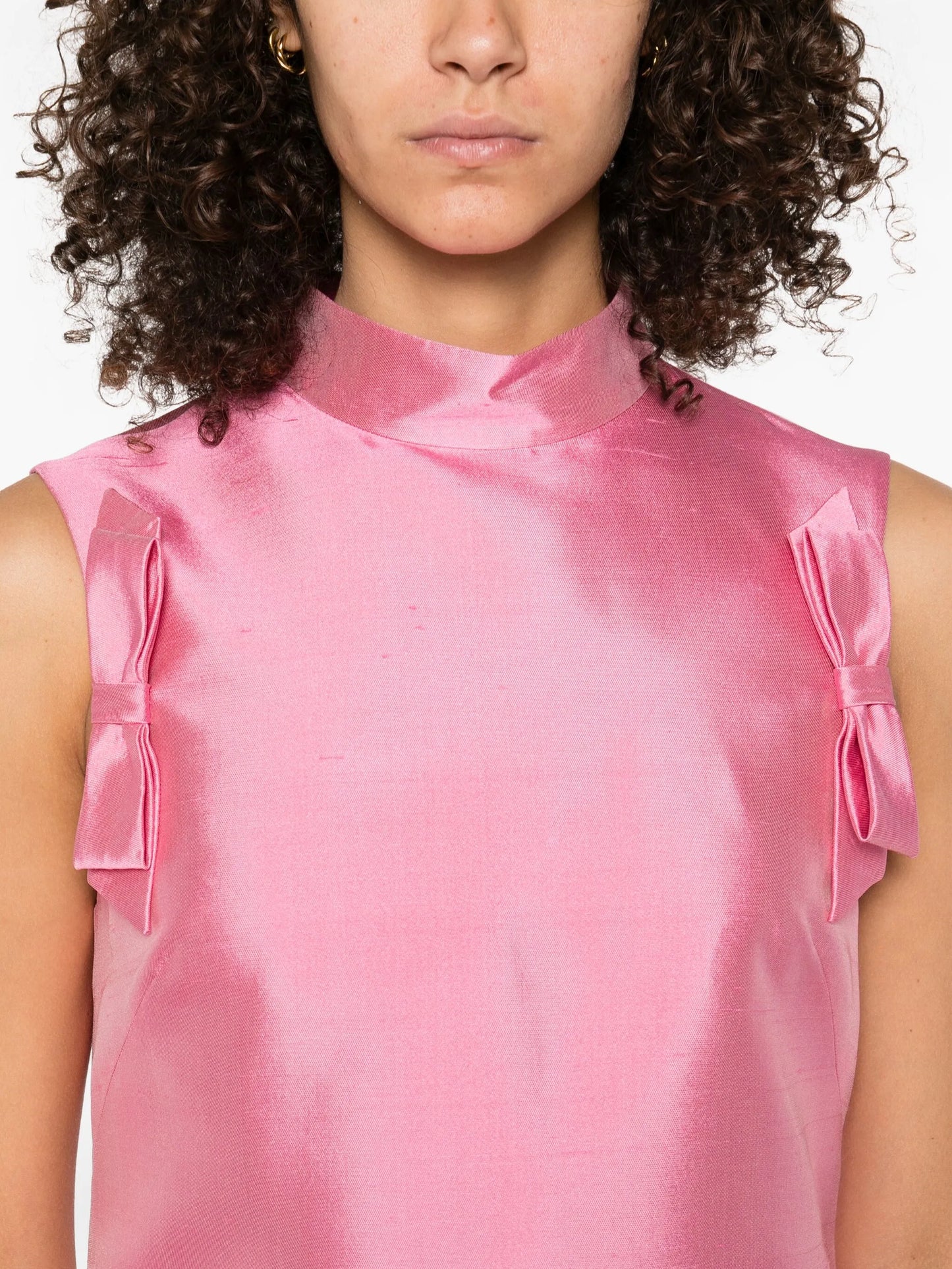 bow-detail mini dress
