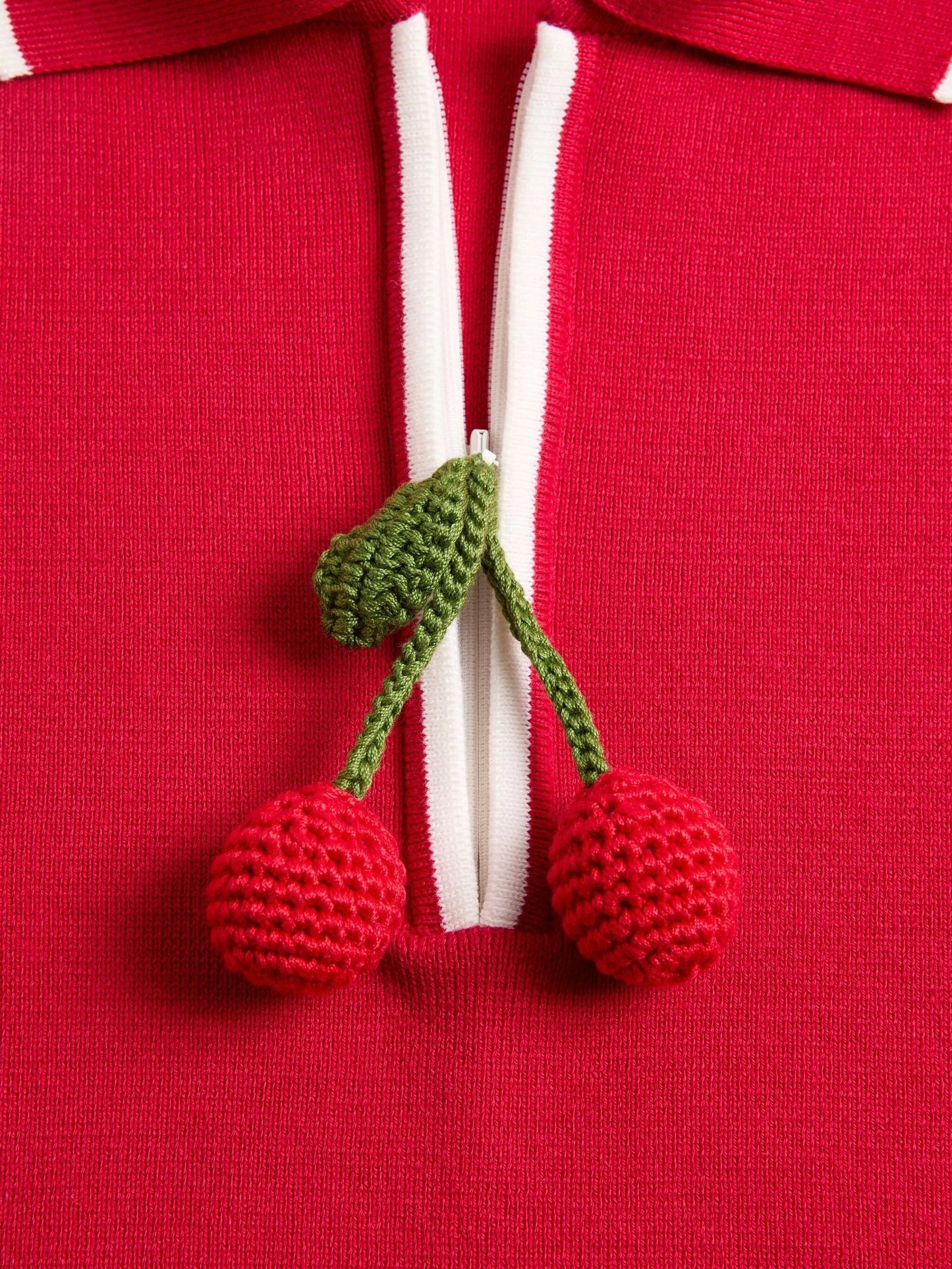 cherry-charm polo top