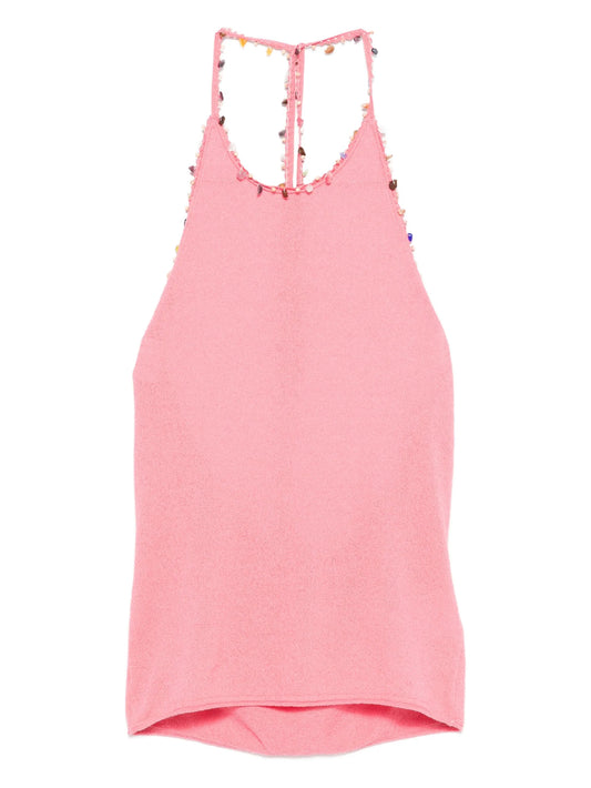 beaded halterneck top