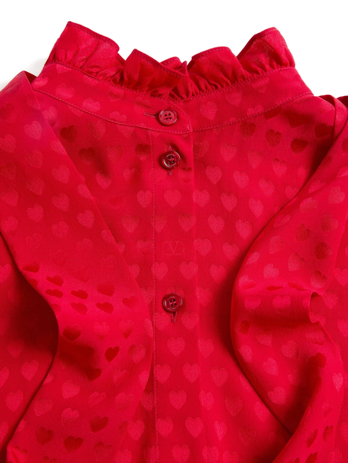 Cour de Coeur-print silk shirt