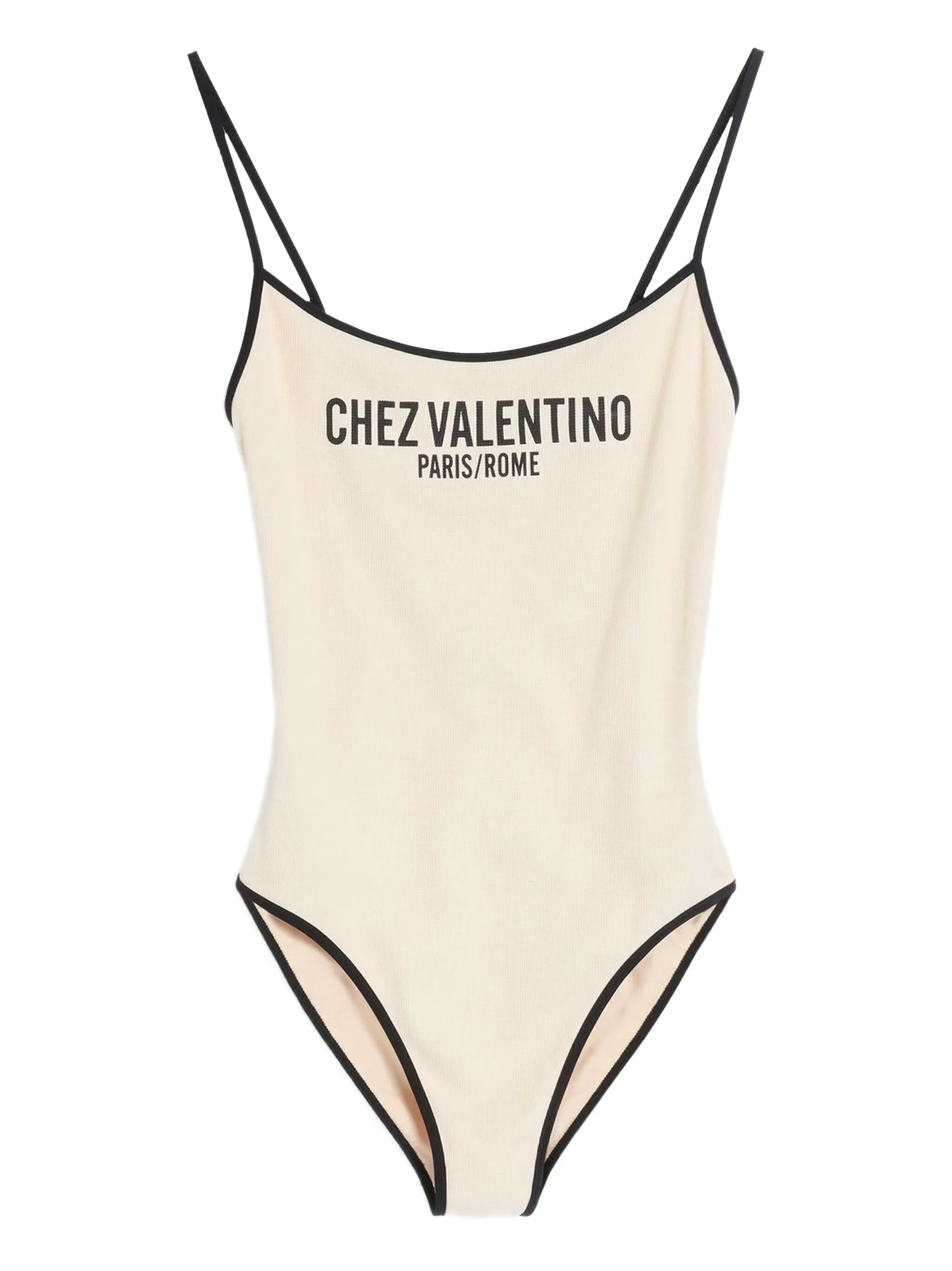 logo-print swim suit