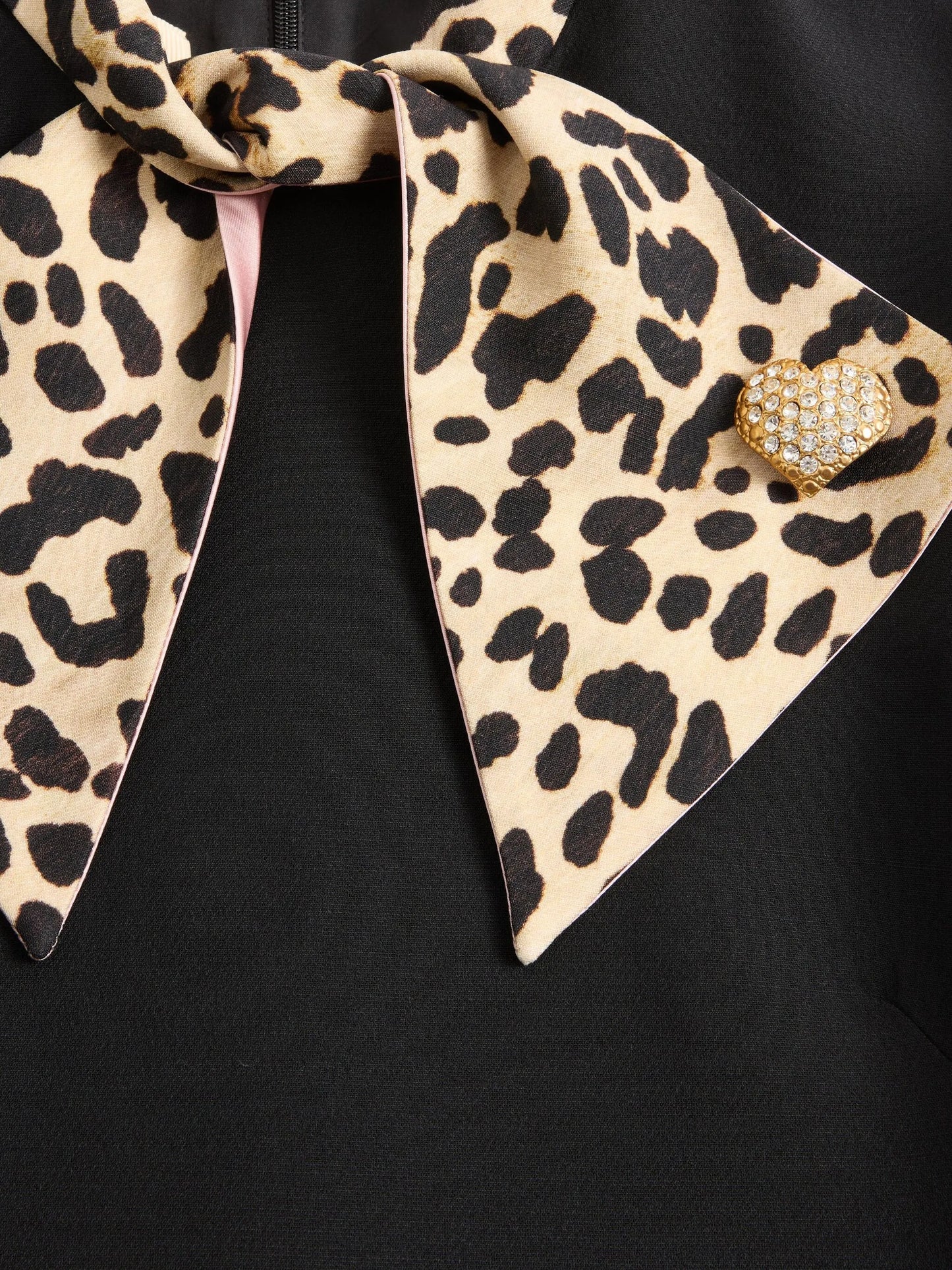 leopard-bow mini dress