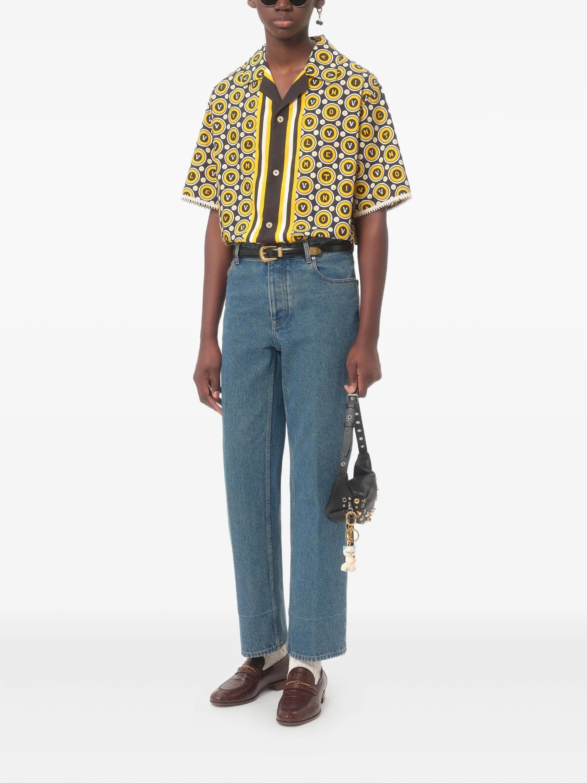 Bulles Royales-print bowling shirt