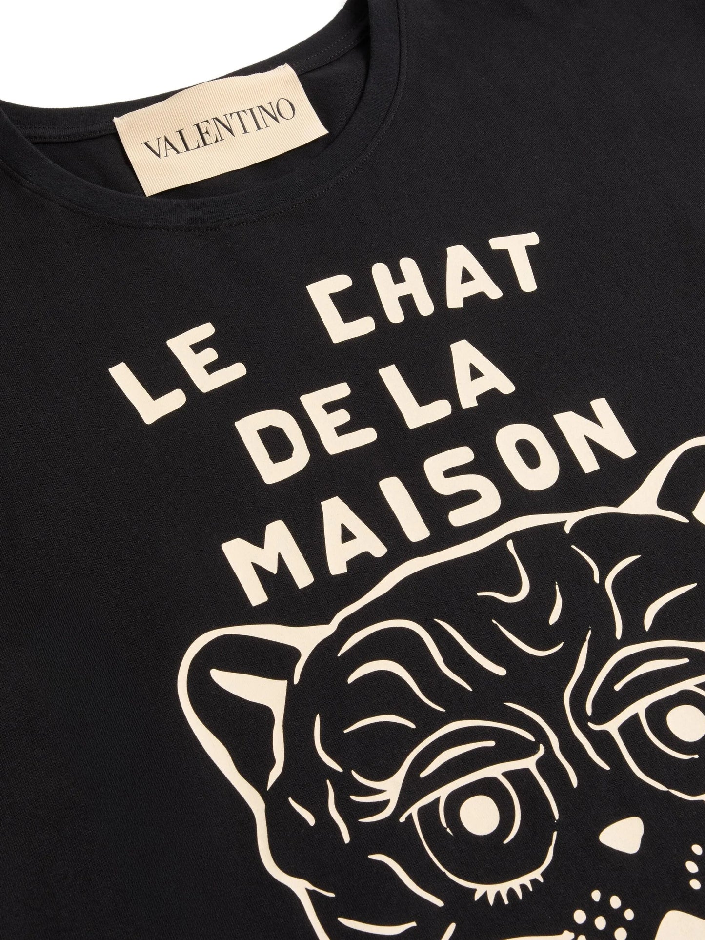 Chat De La Maison-print cotton T-shirt