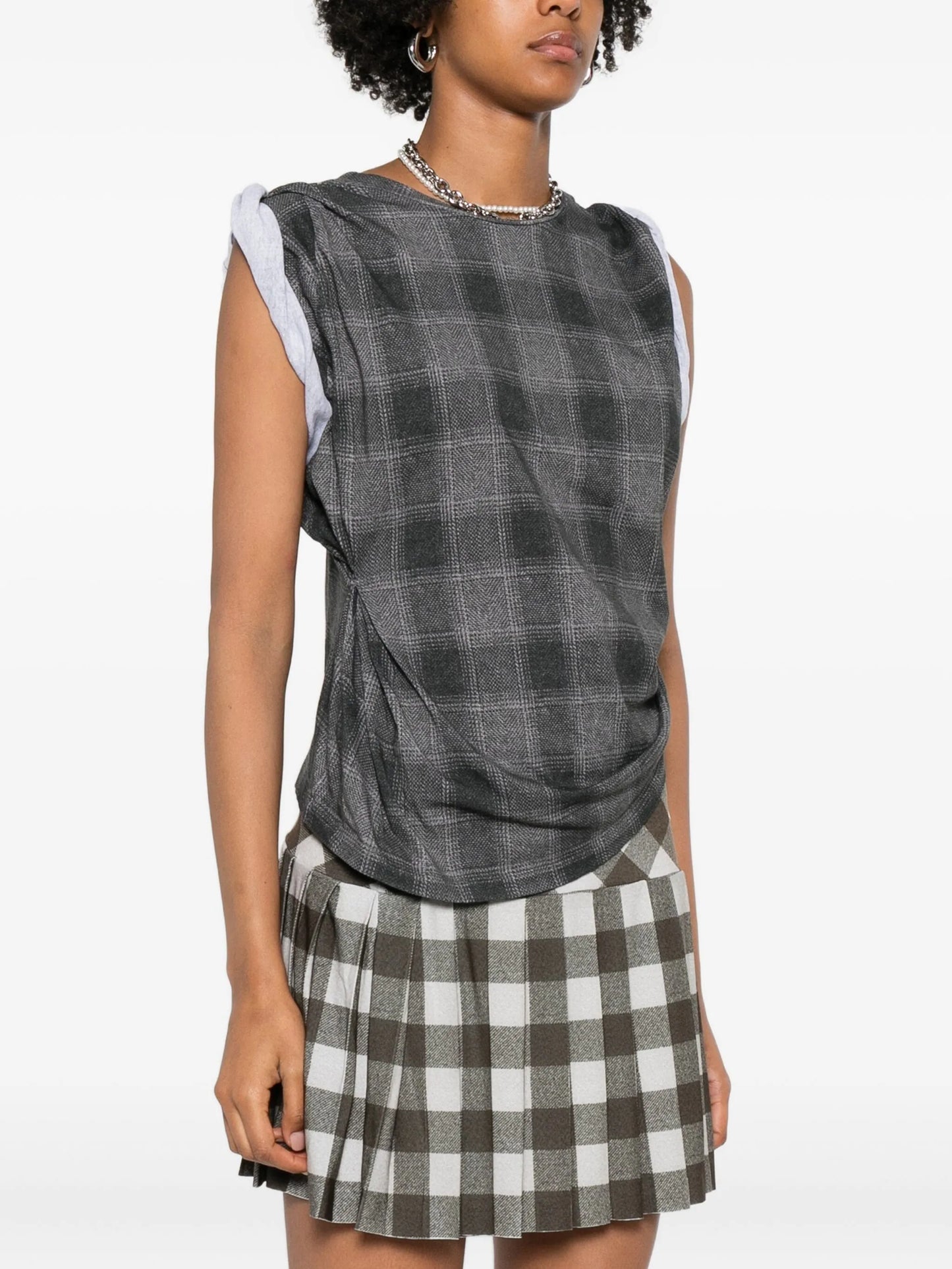 checkered tank top