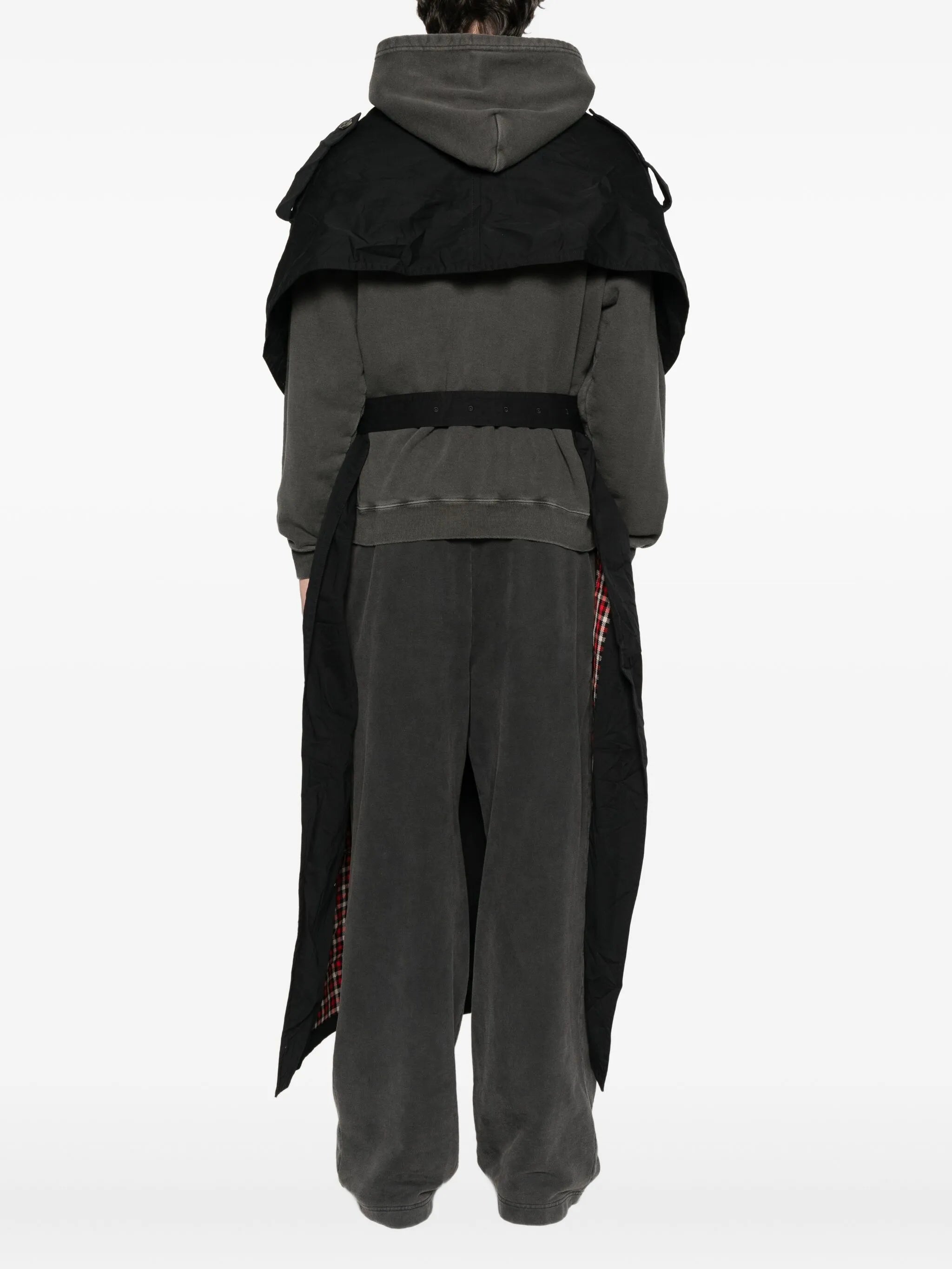 hooded trench coat