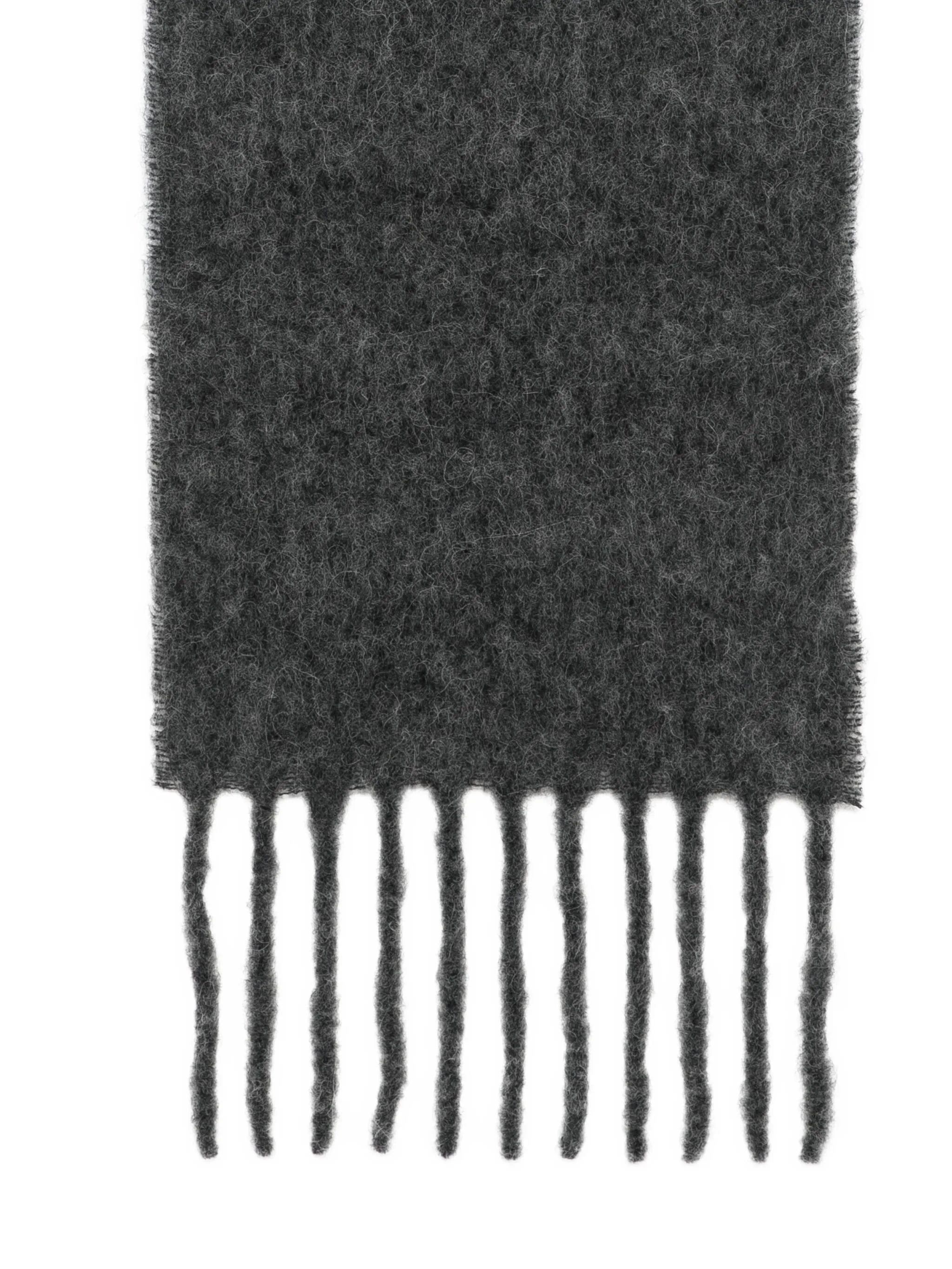 Estate fuzzy fringe scarf