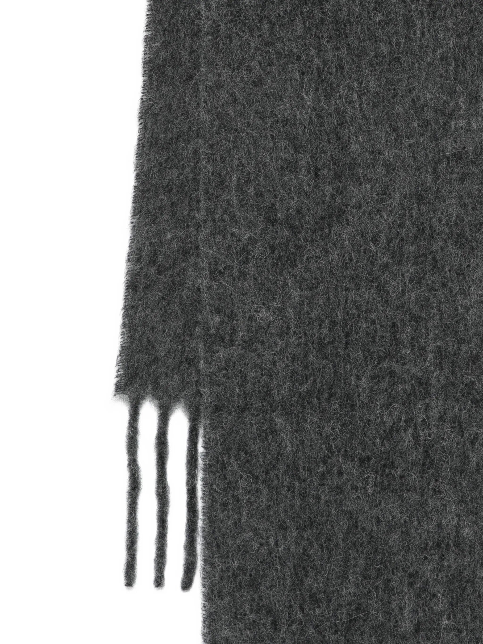 Estate fuzzy fringe scarf