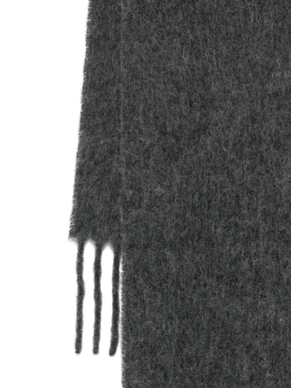 Estate fuzzy fringe scarf