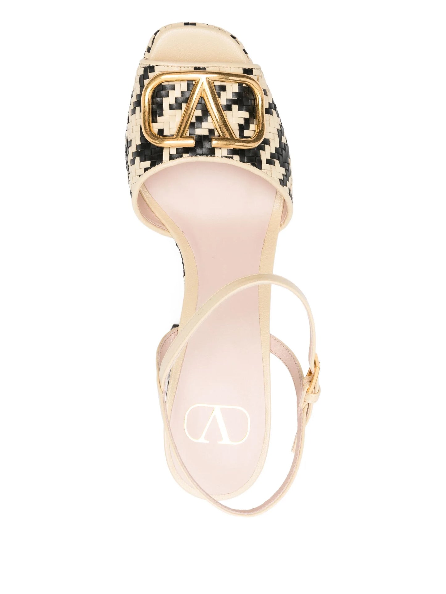 115mm houndstooth platform heeled sandals