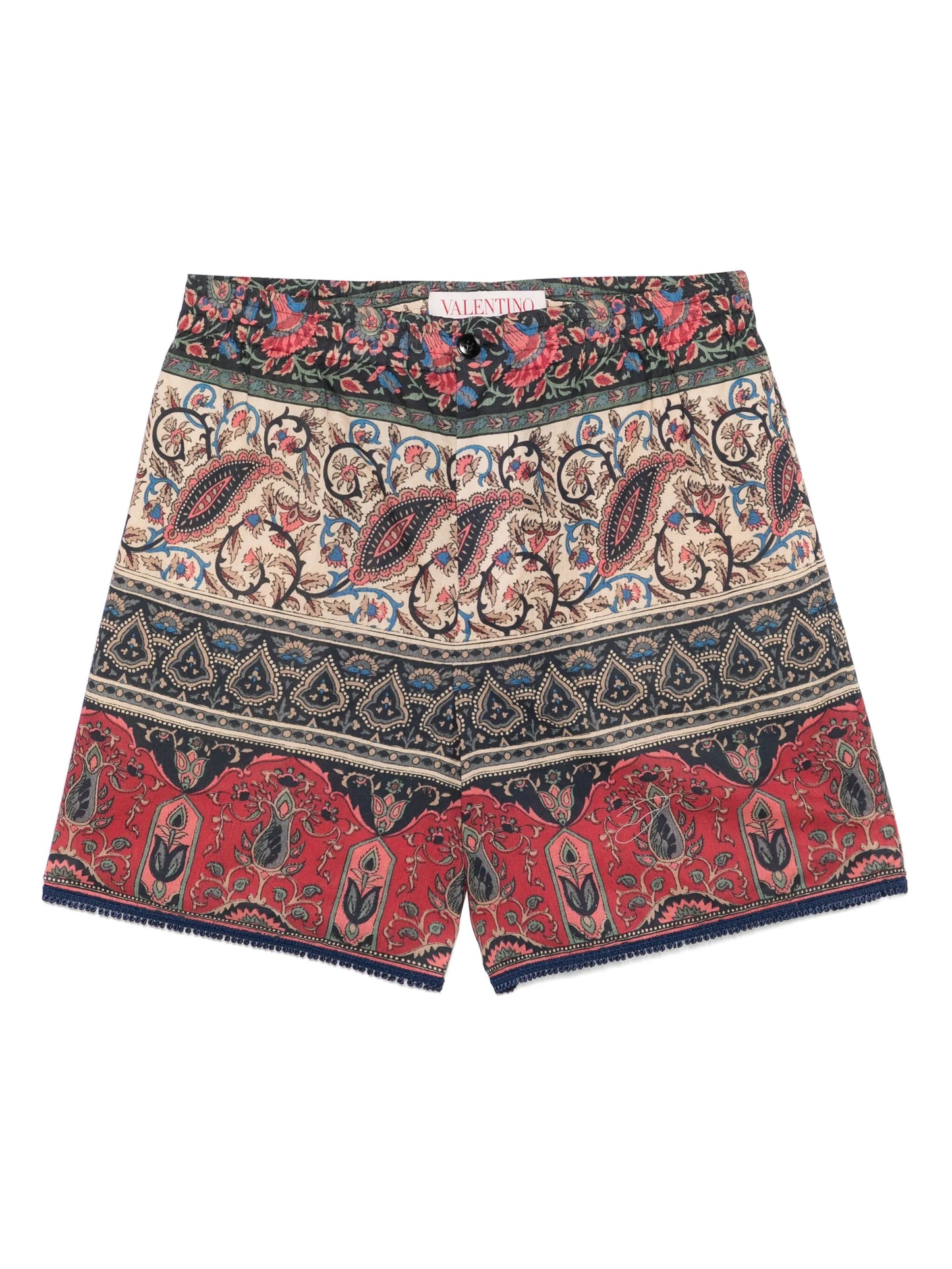 paisley-print shorts