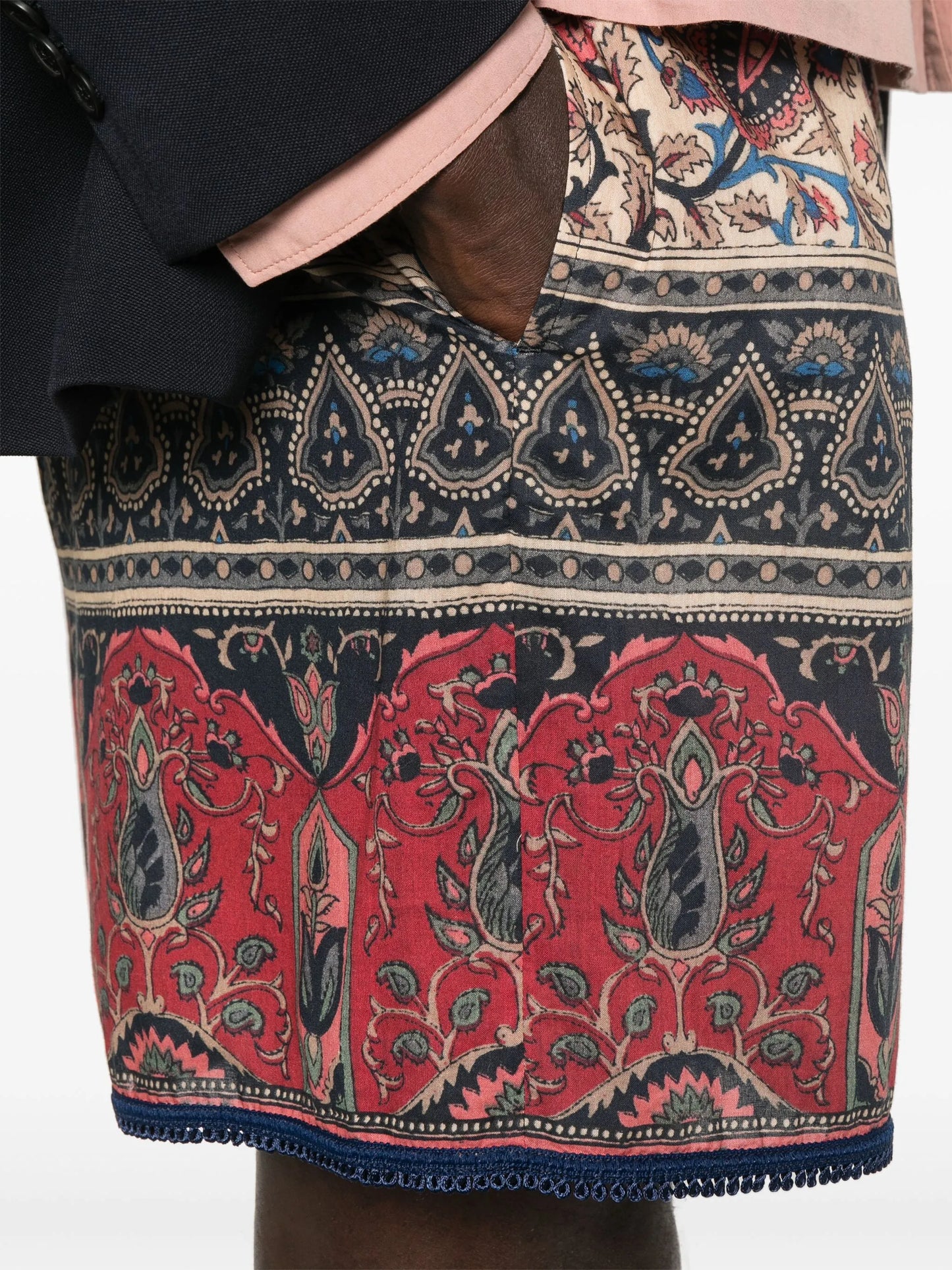 paisley-print shorts