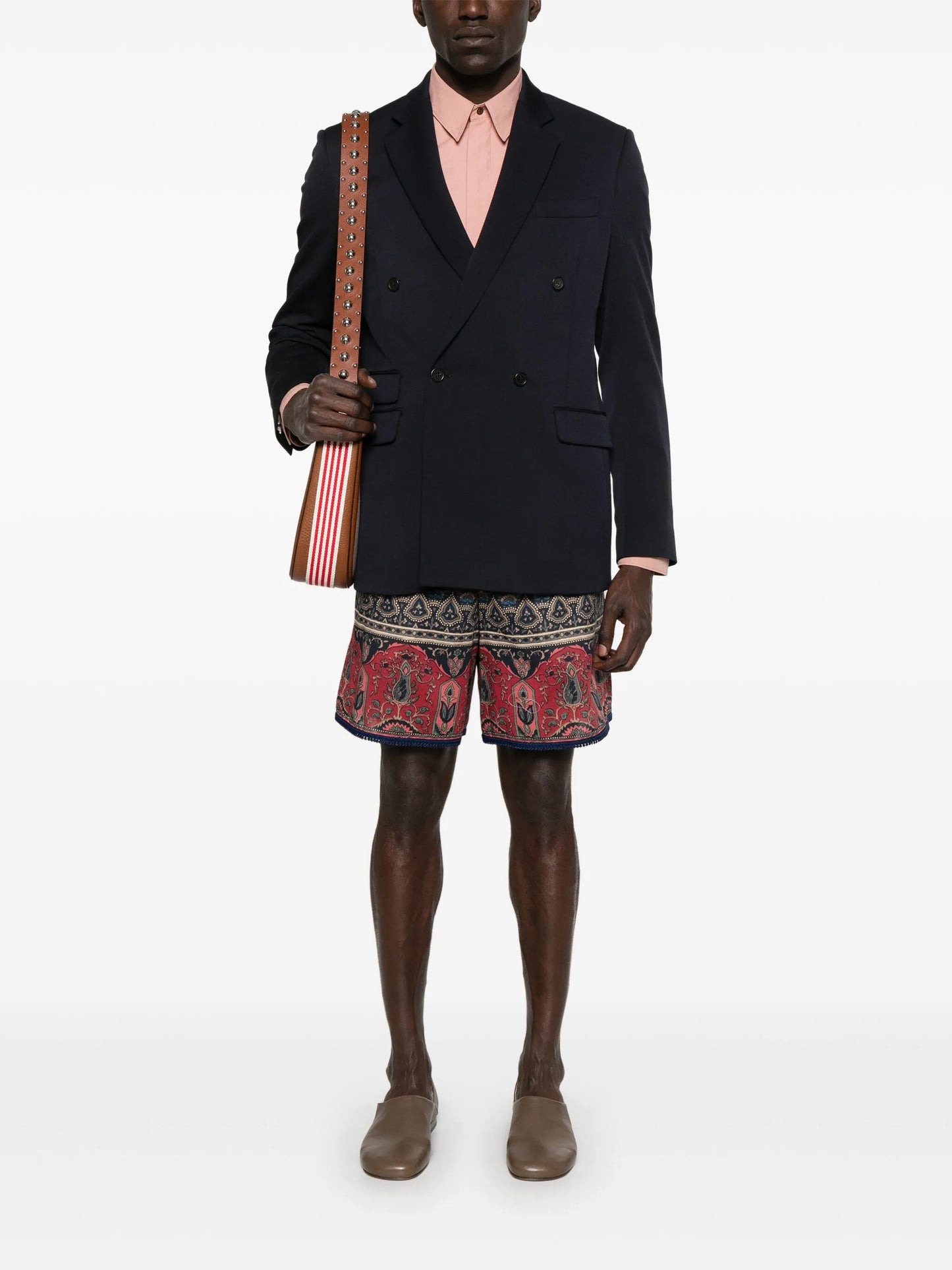 paisley-print shorts
