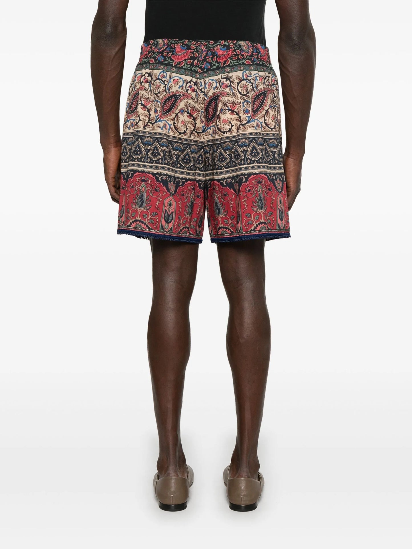 paisley-print shorts