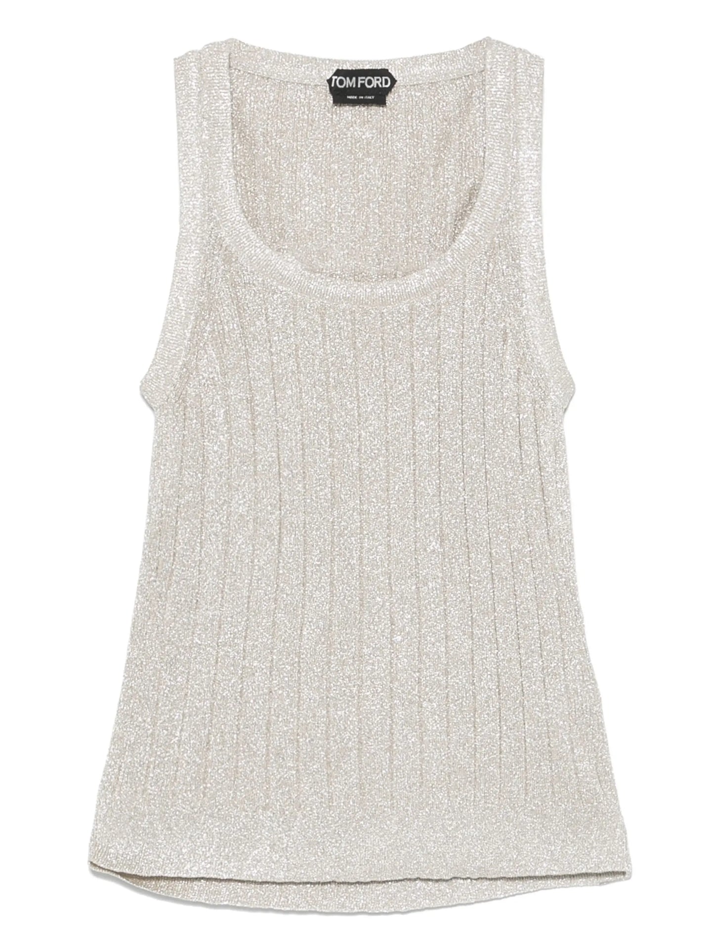 lurex ribbed tank top