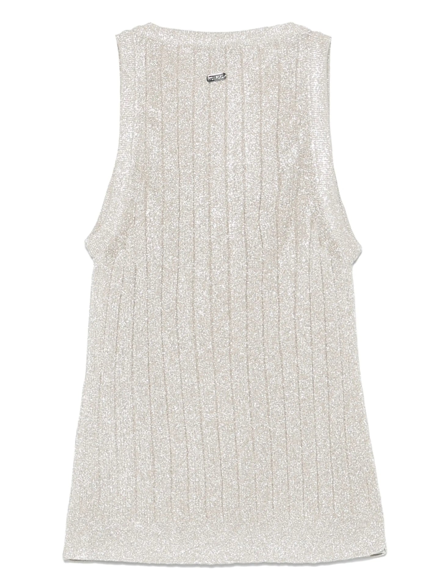 lurex ribbed tank top