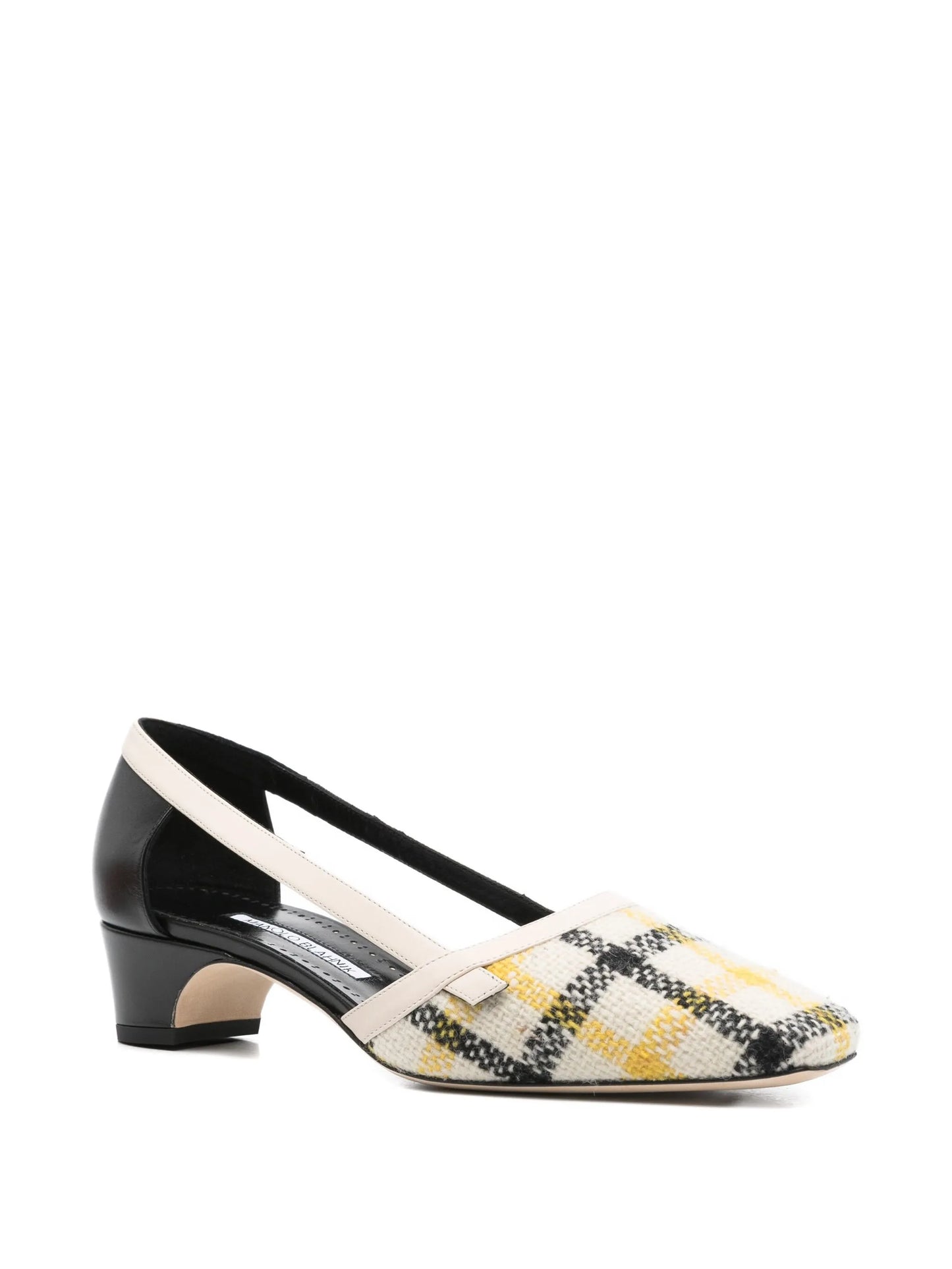 30mm Varro checked-pattern cut-out pumps