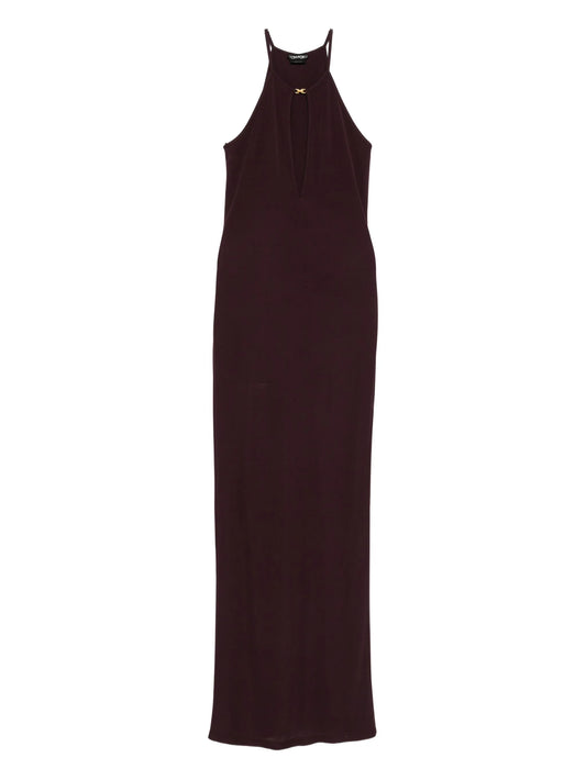 halterneck maxi gown