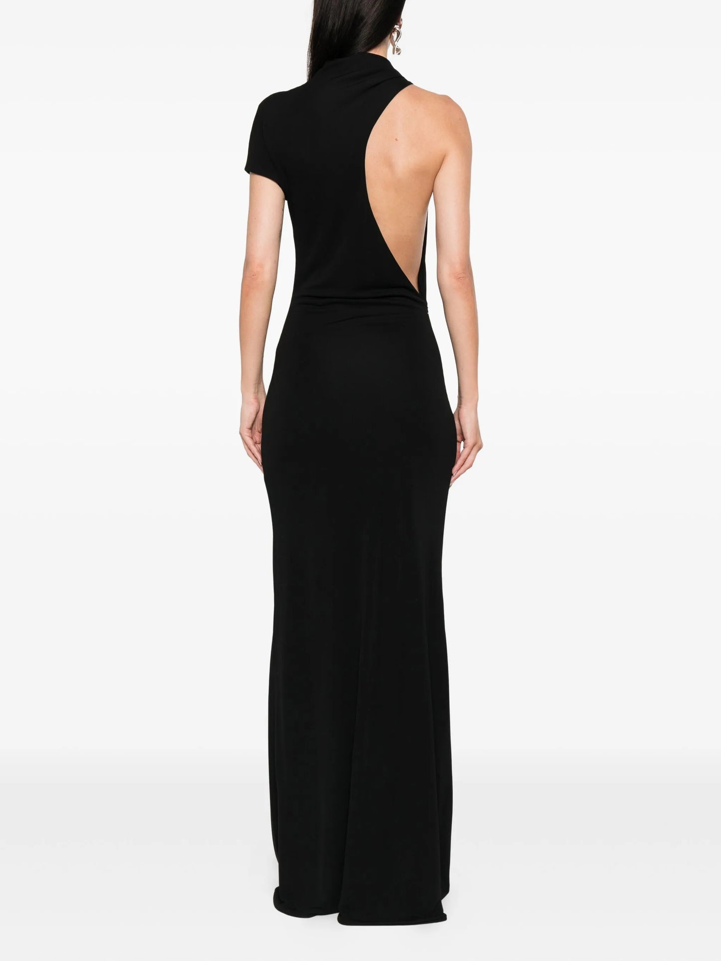 high-neck cut-out maxi dress